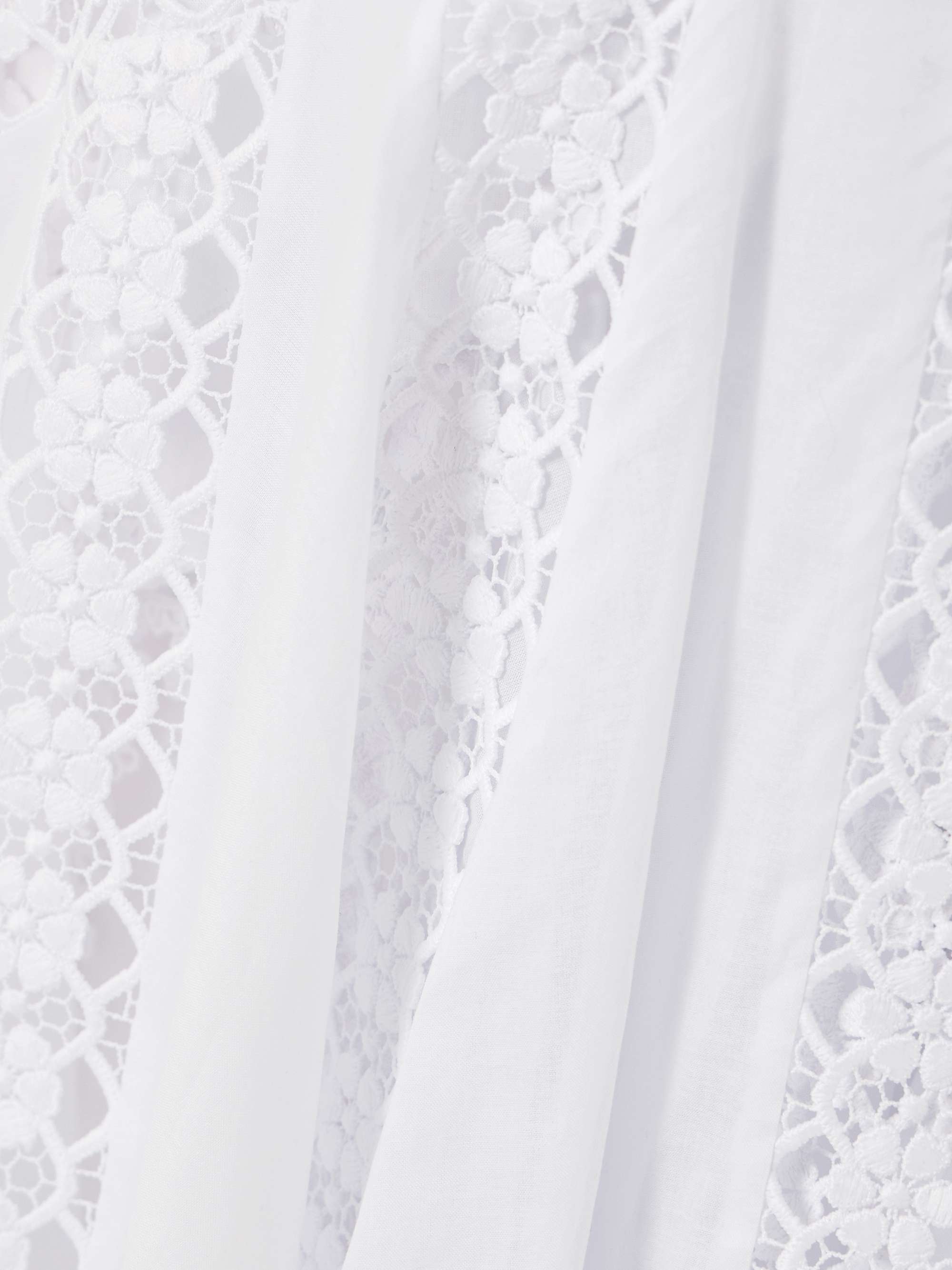 Blossel tiered guipure lace-trimmed cotton-blend voile midi dress view