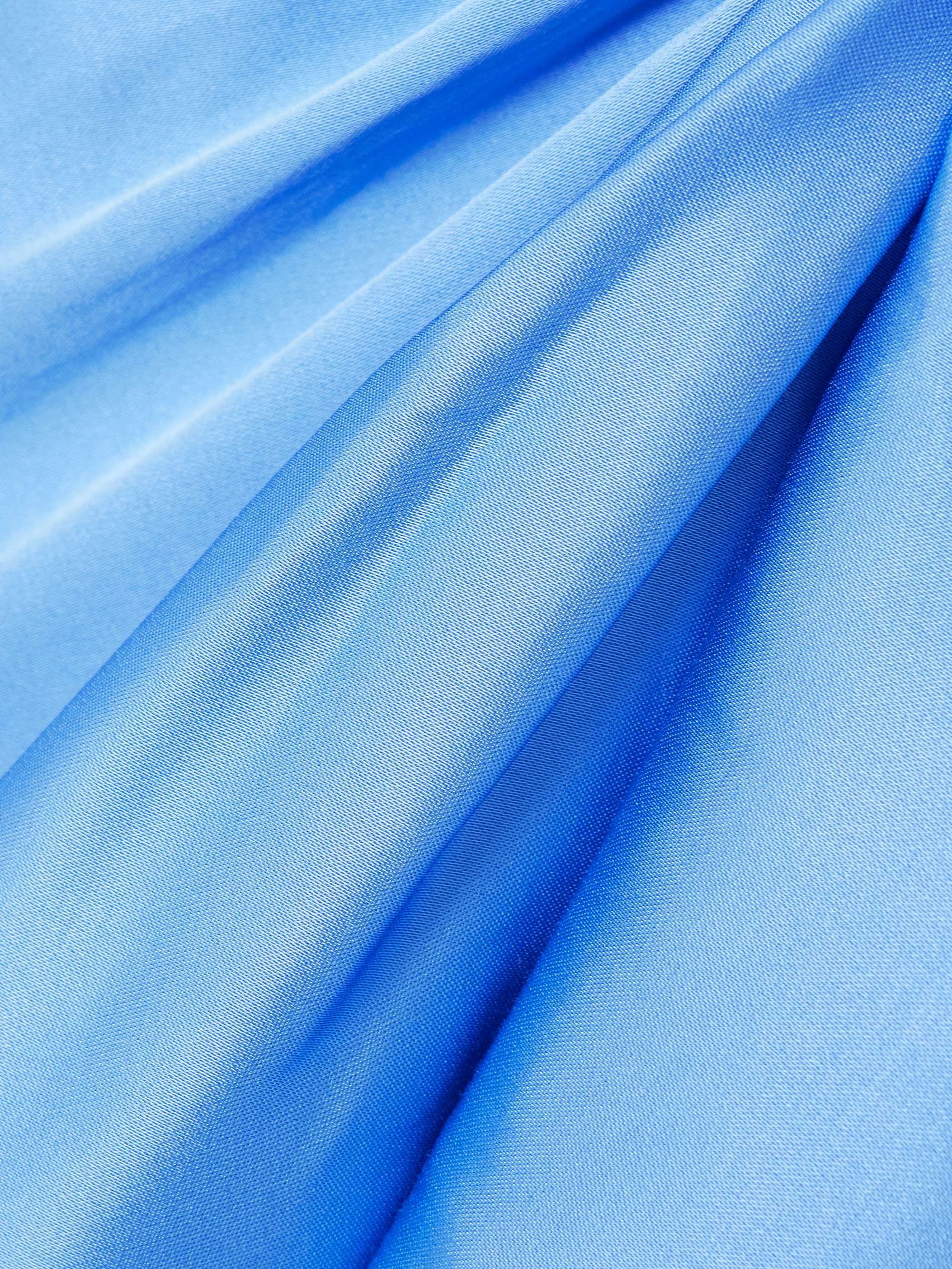 Draped satin halterneck top view