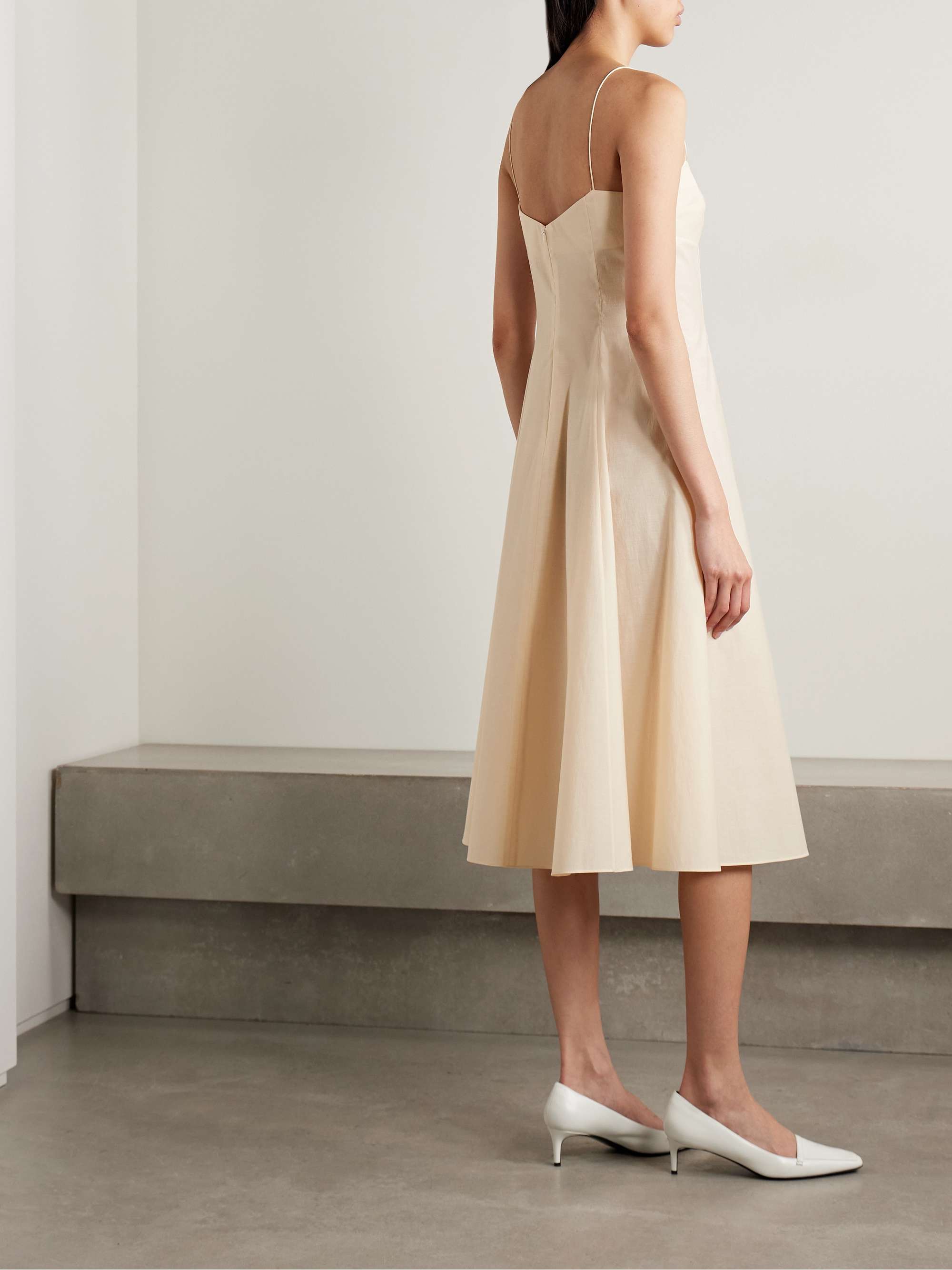 Isabella cotton-canvas midi dress view