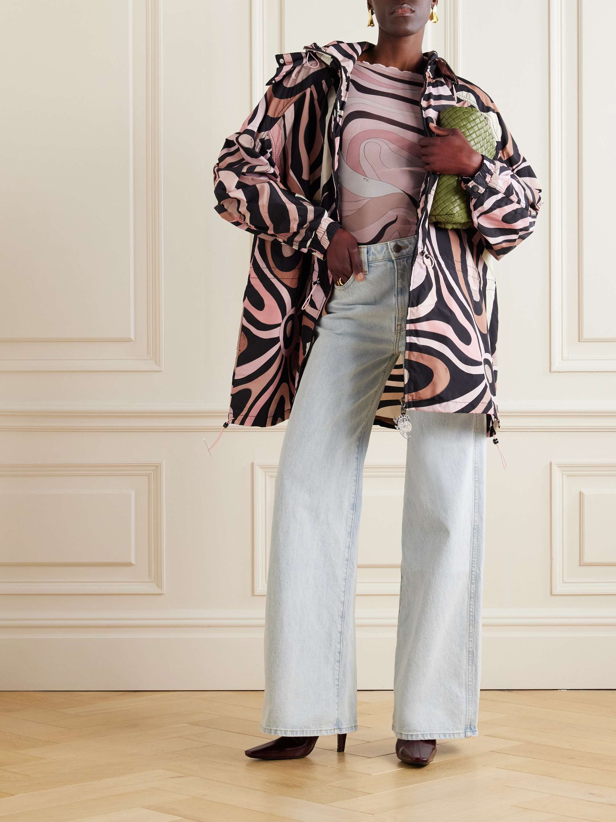 Printed taffeta jacket view