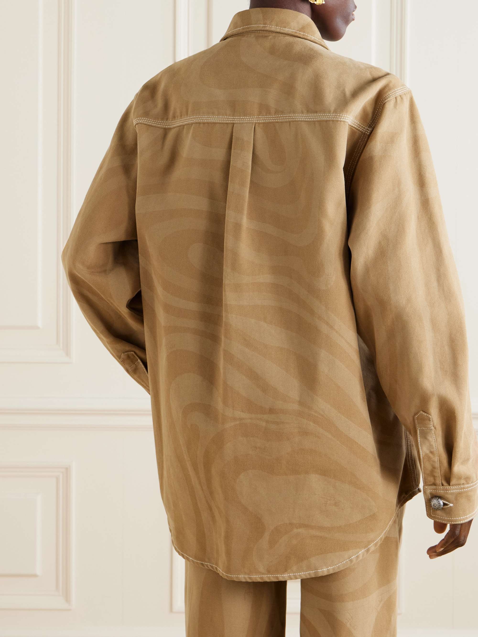 Printed cotton-canvas jacket view
