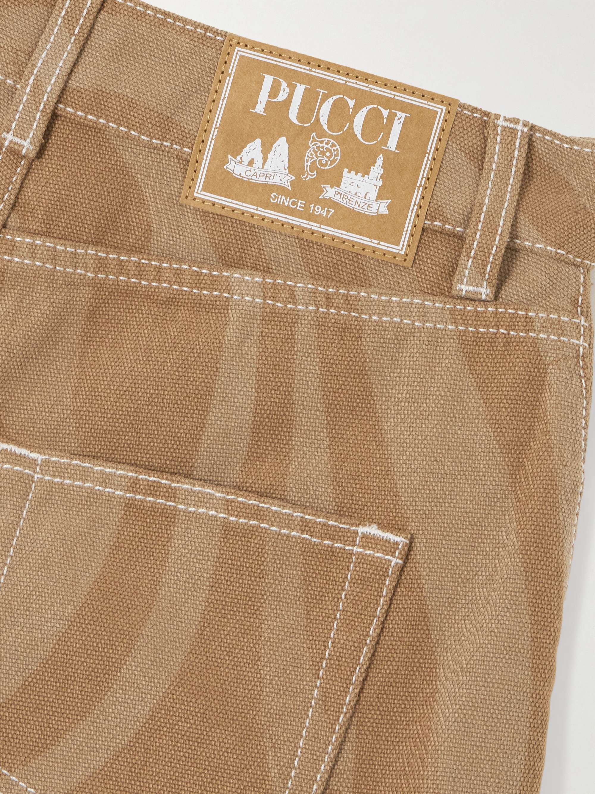 Printed cotton-canvas shorts view