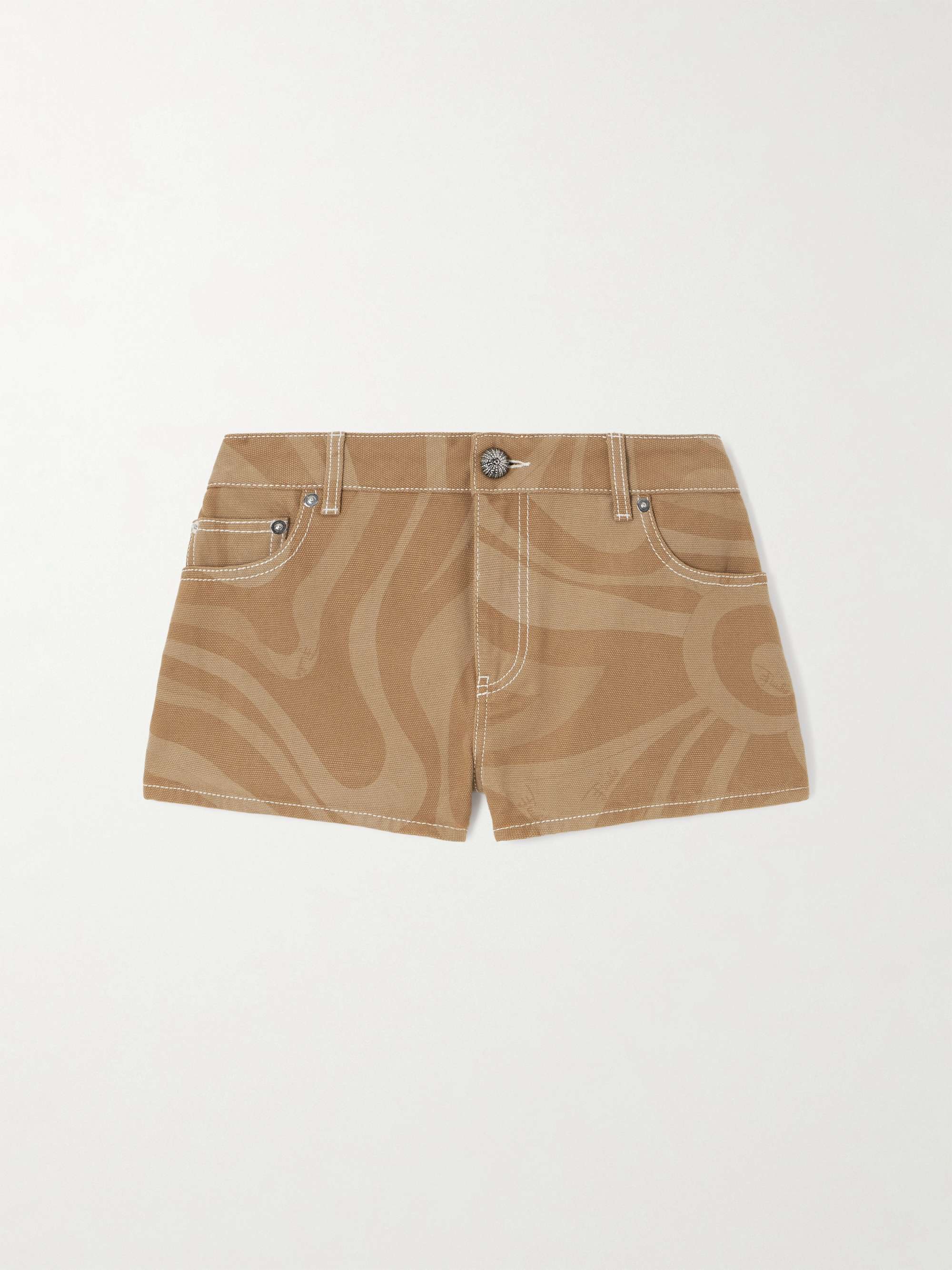 Printed cotton-canvas shorts view