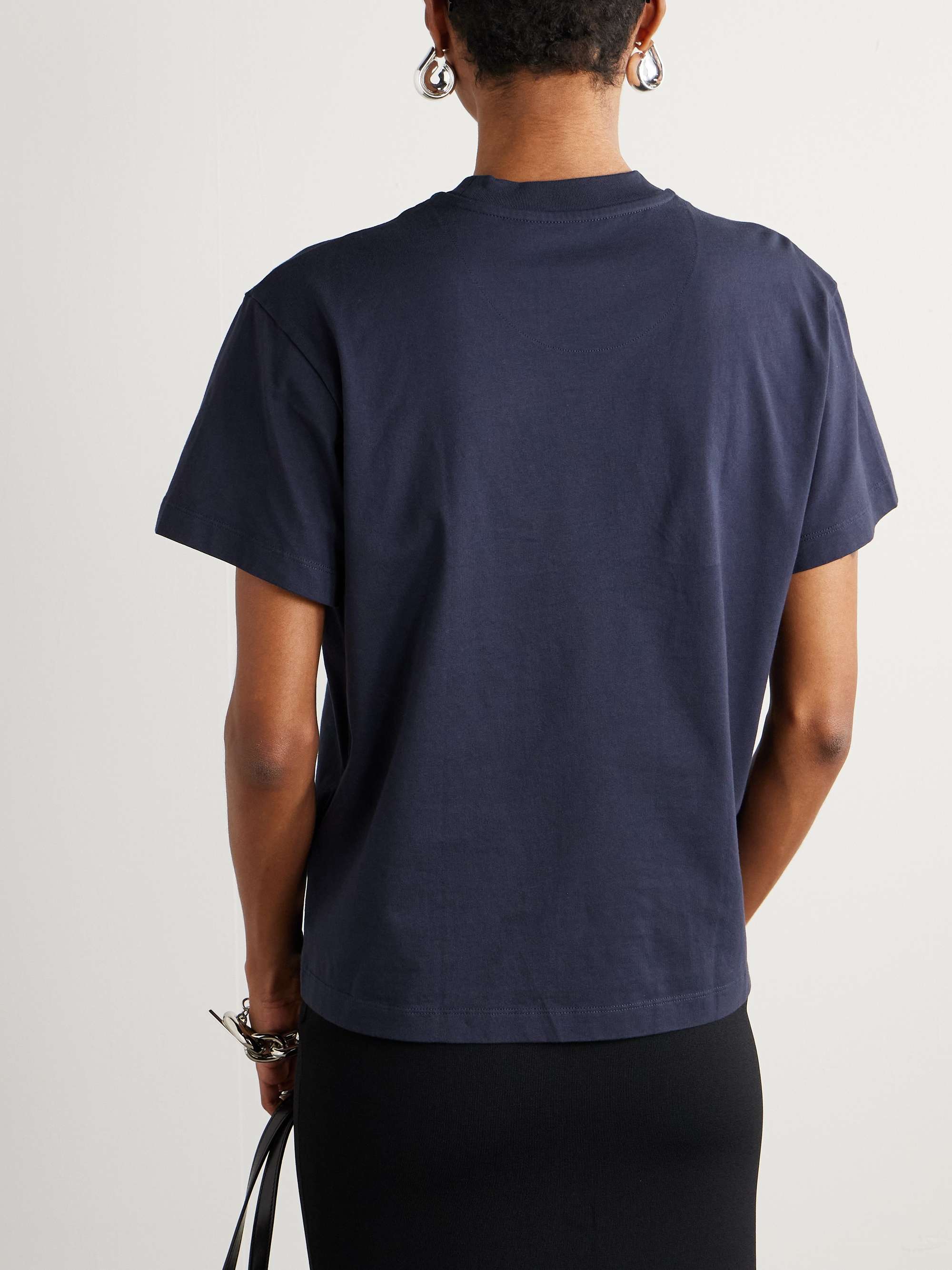 Three-pack appliquéd cotton-jersey T-shirts view