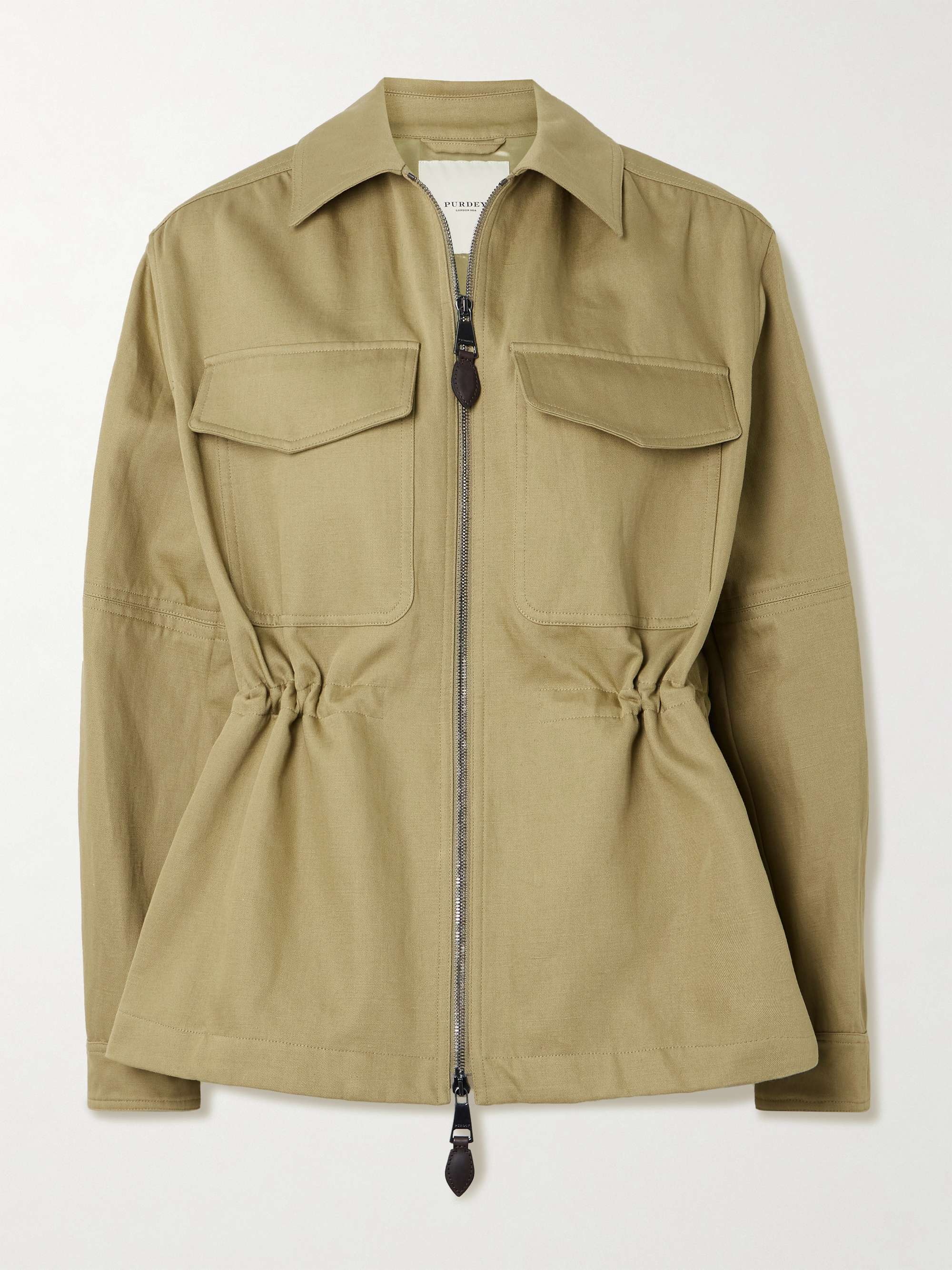 Alnwick cotton and linen-blend twill jacket view