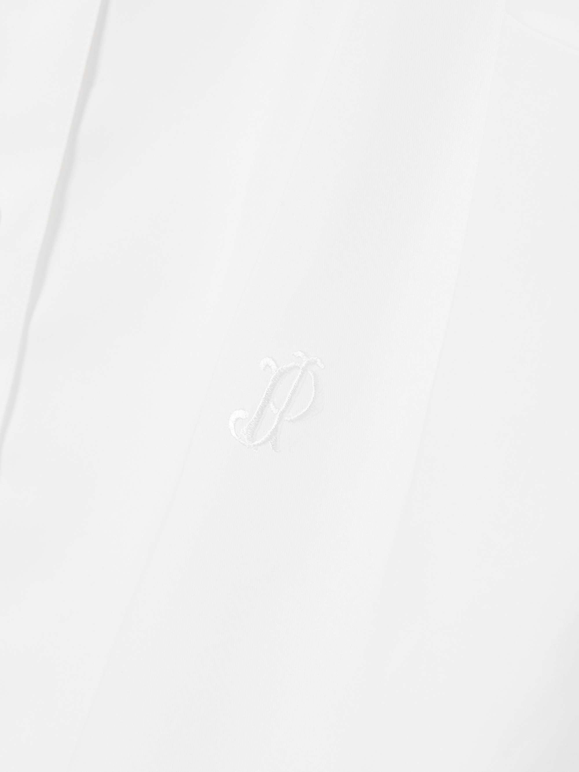 Logo-embroidered cotton-poplin shirt view