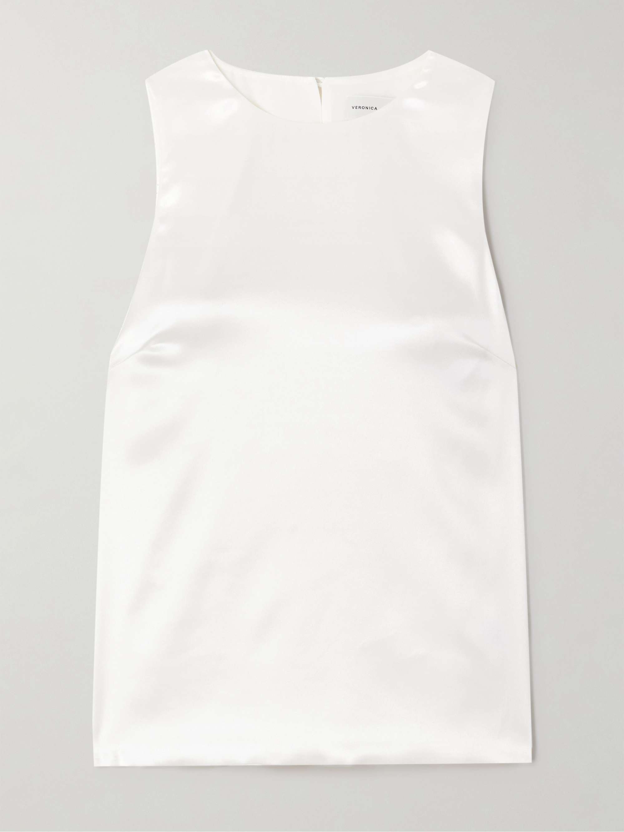 Evie stretch-silk satin top view