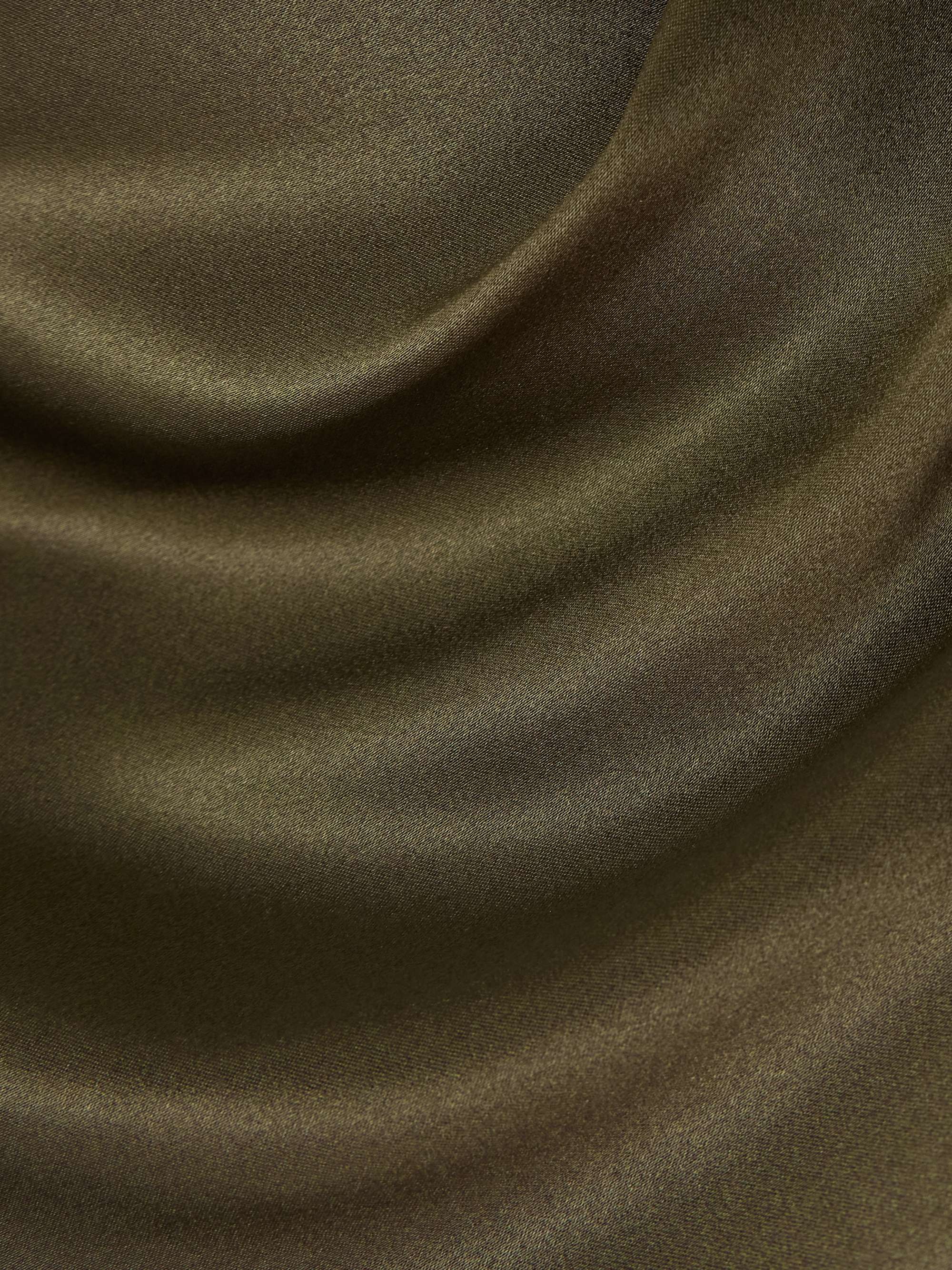 Cecilia draped stretch-silk satin top view