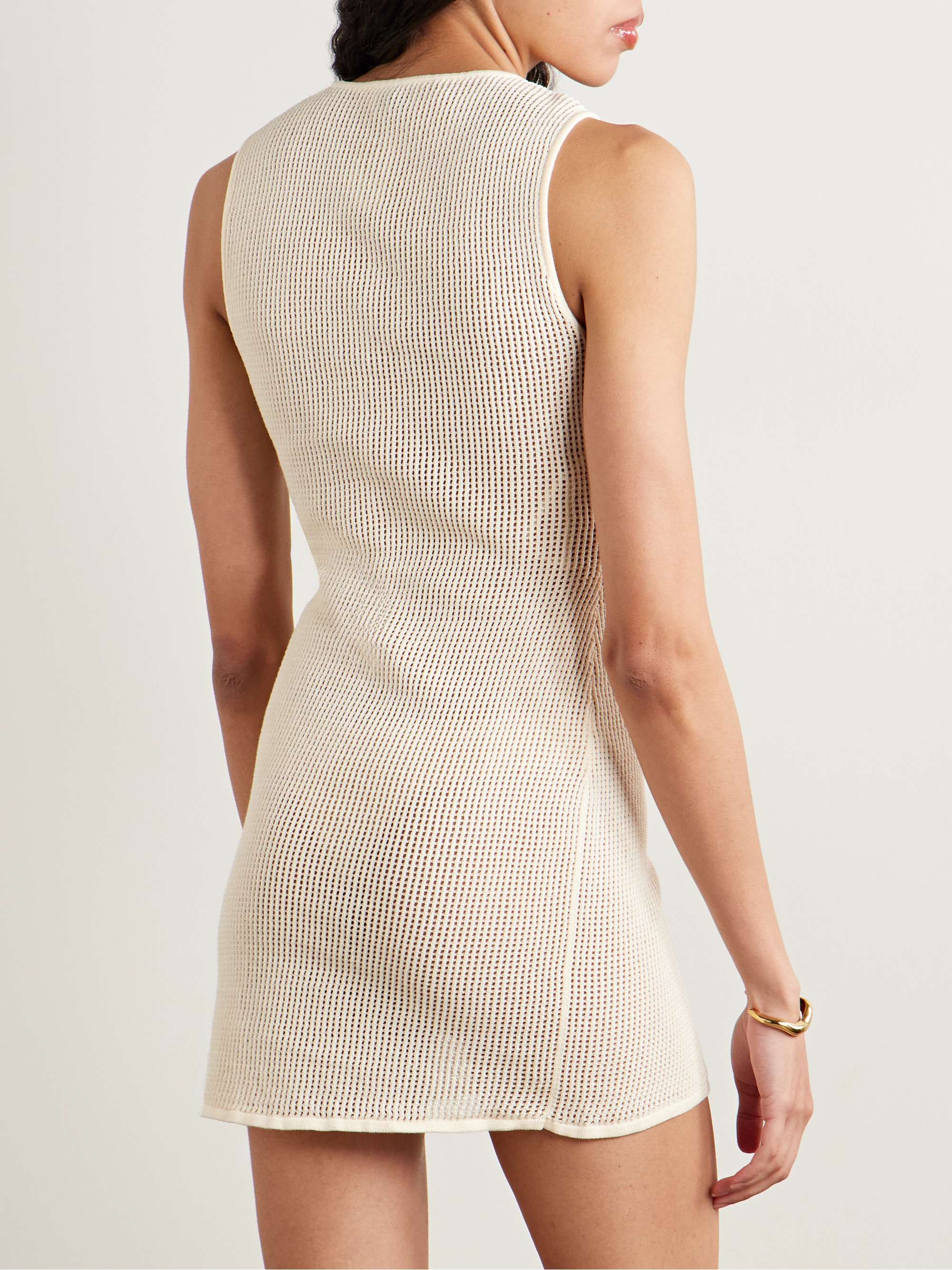 Bailey appliquéd crocheted cotton mini dress view