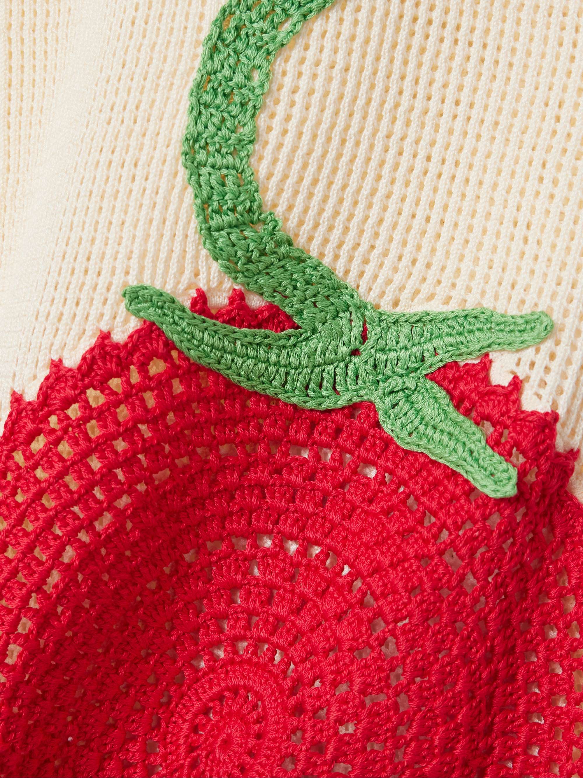 Bailey appliquéd crocheted cotton mini dress view