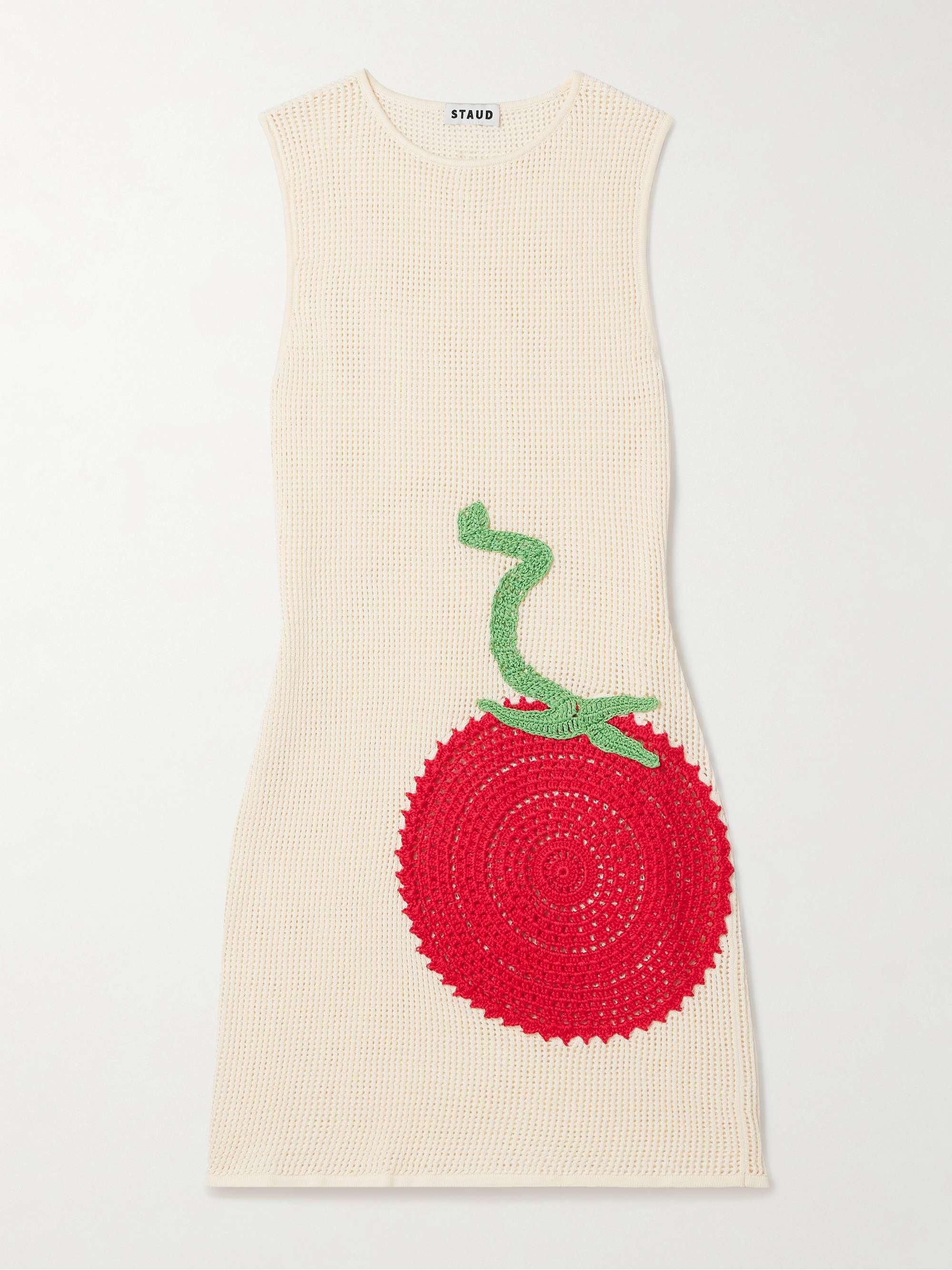 Bailey appliquéd crocheted cotton mini dress view