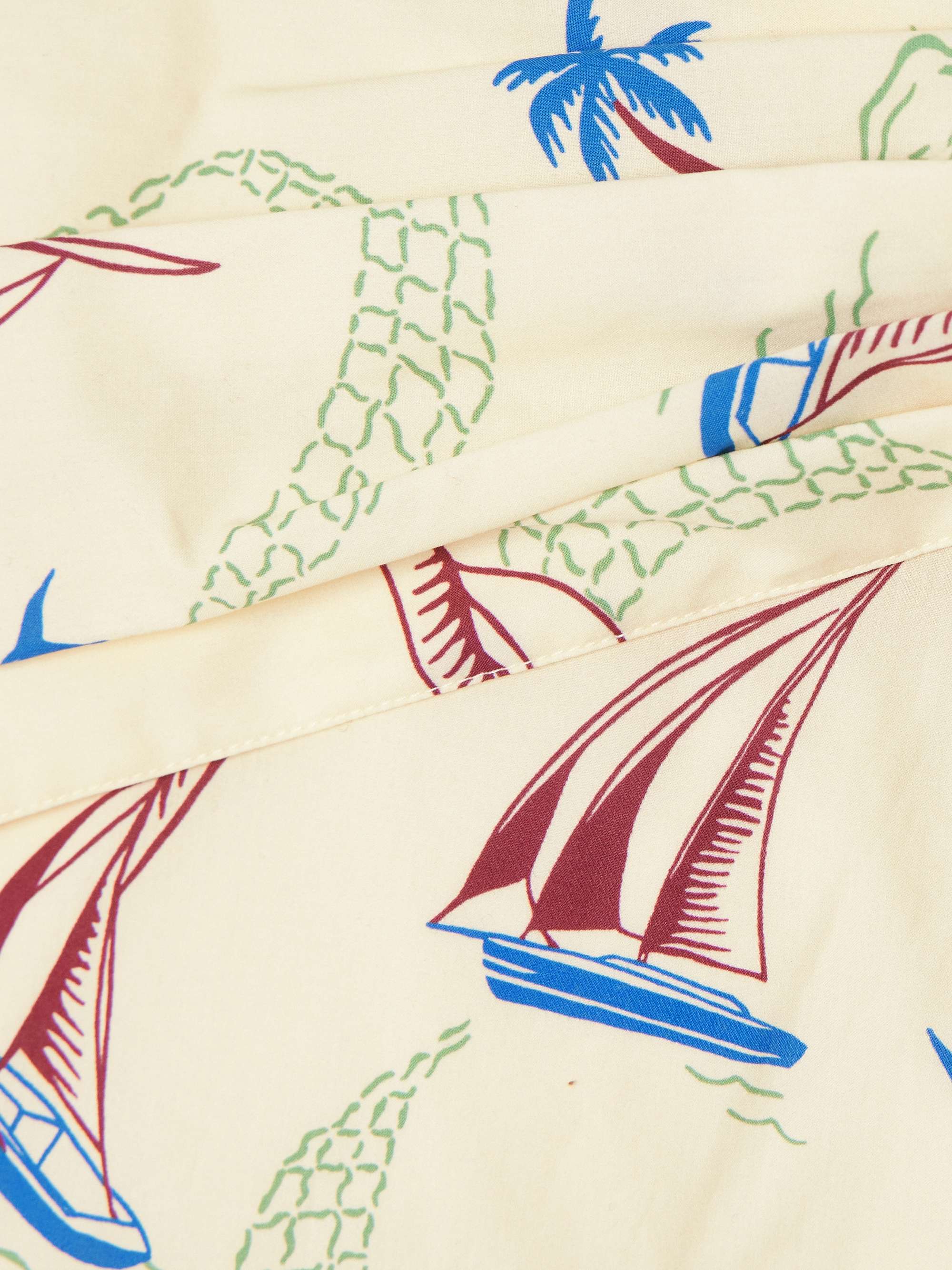 Bow-detailed printed cotton shorts view