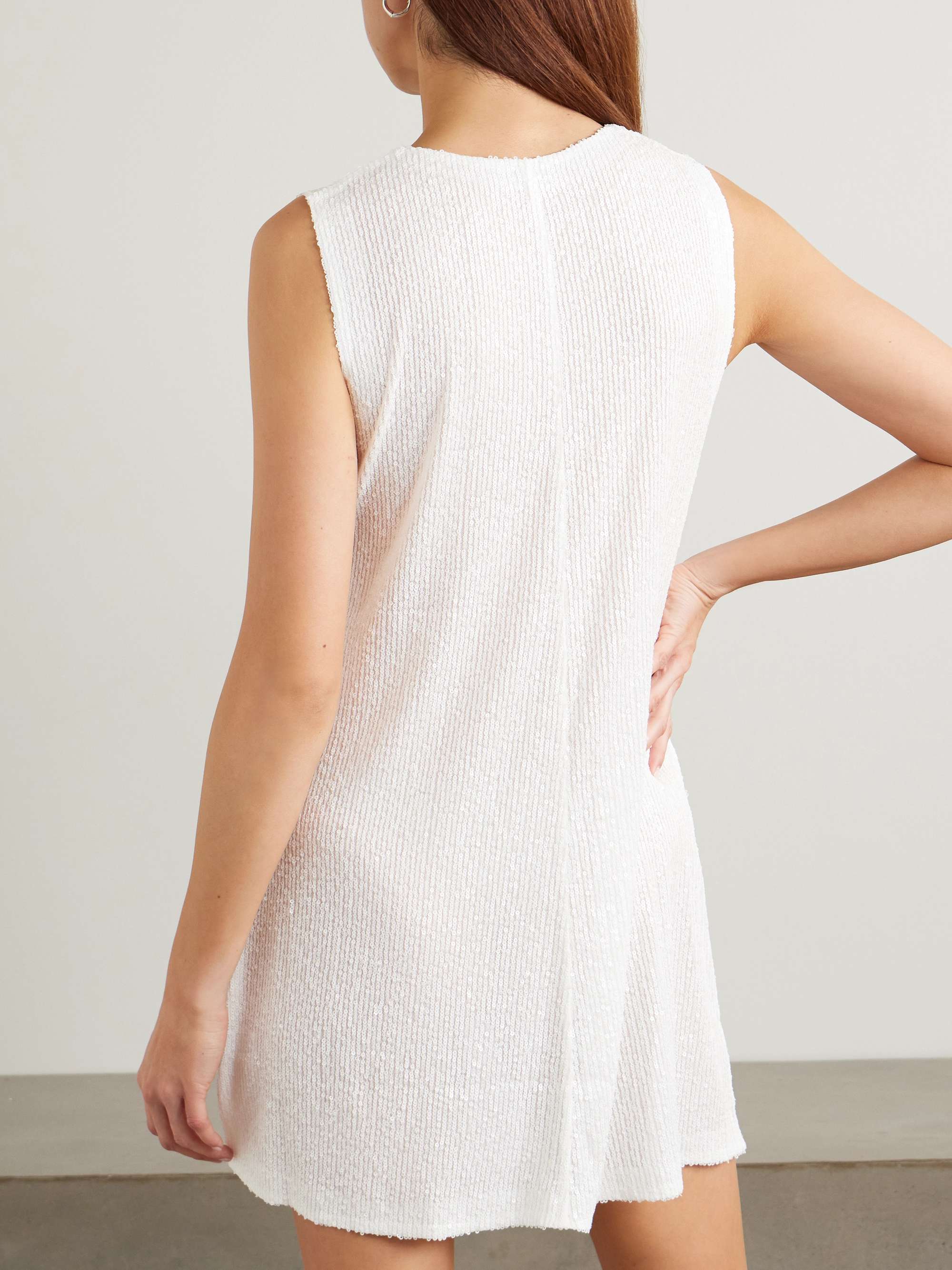 Sequined jersey mini dress view