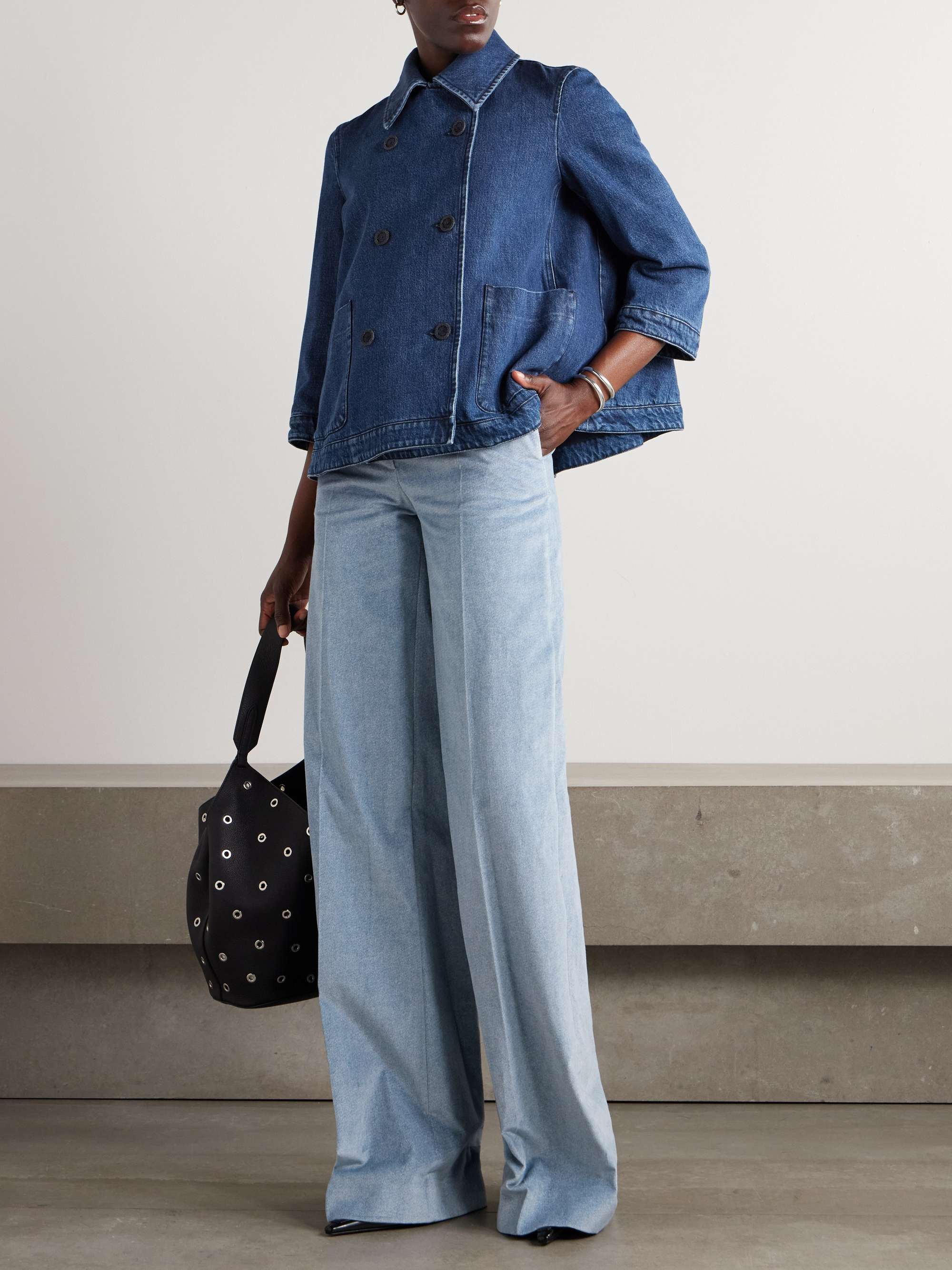 Hayden double-breasted denim jacket view