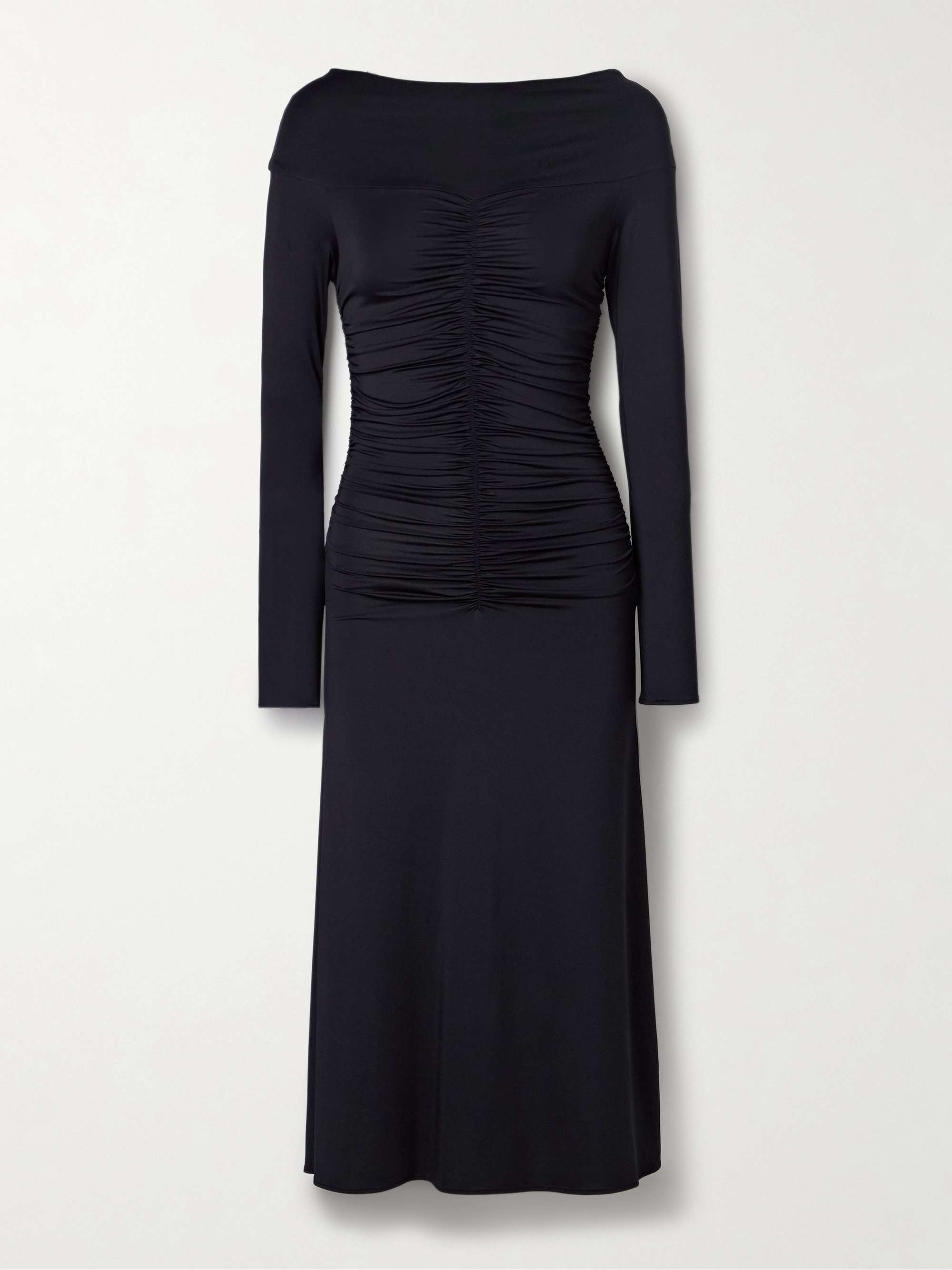 Callie ruched stretch-jersey midi dress view