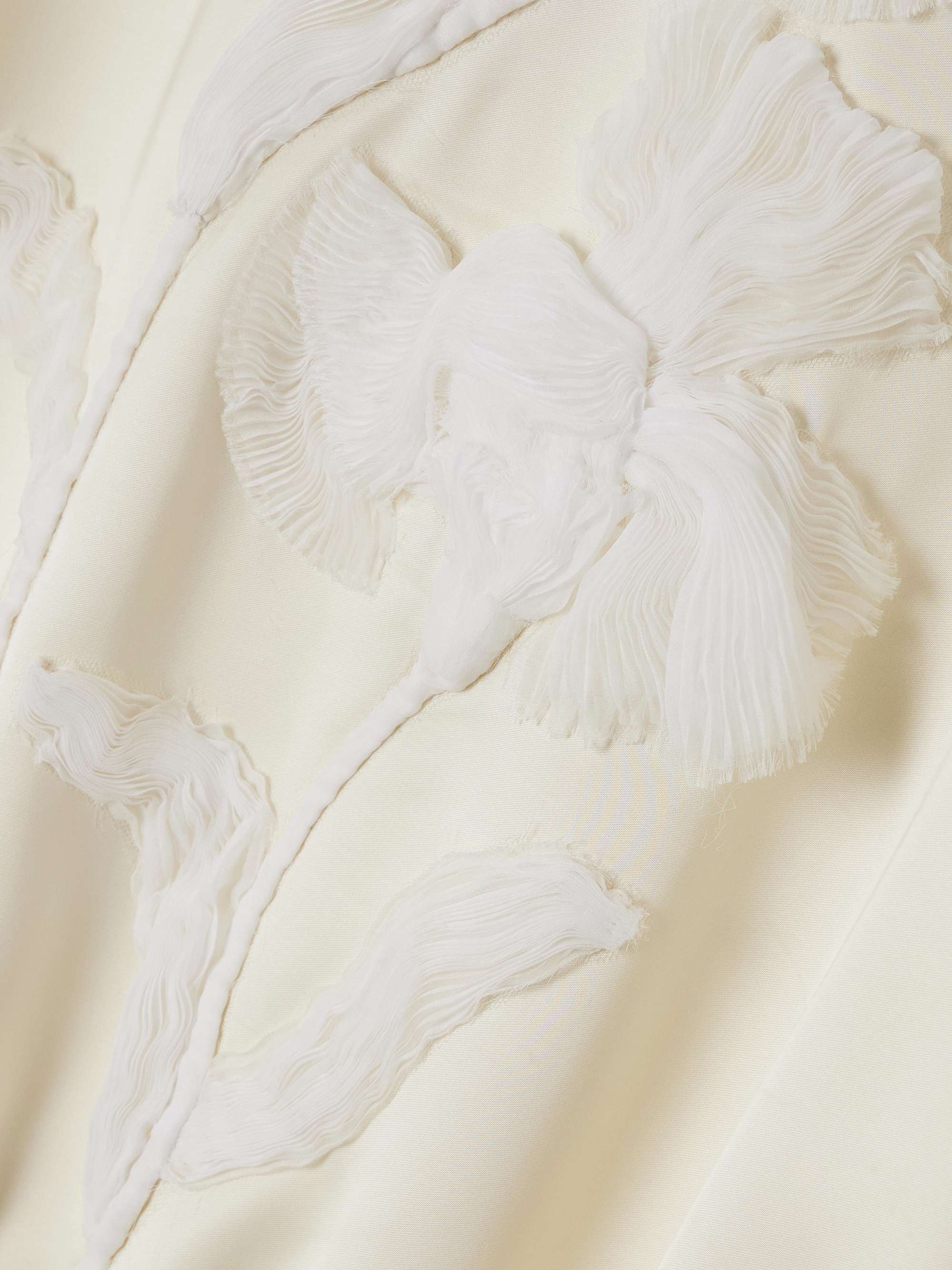 Embroidered satin-twill bomber jacket view