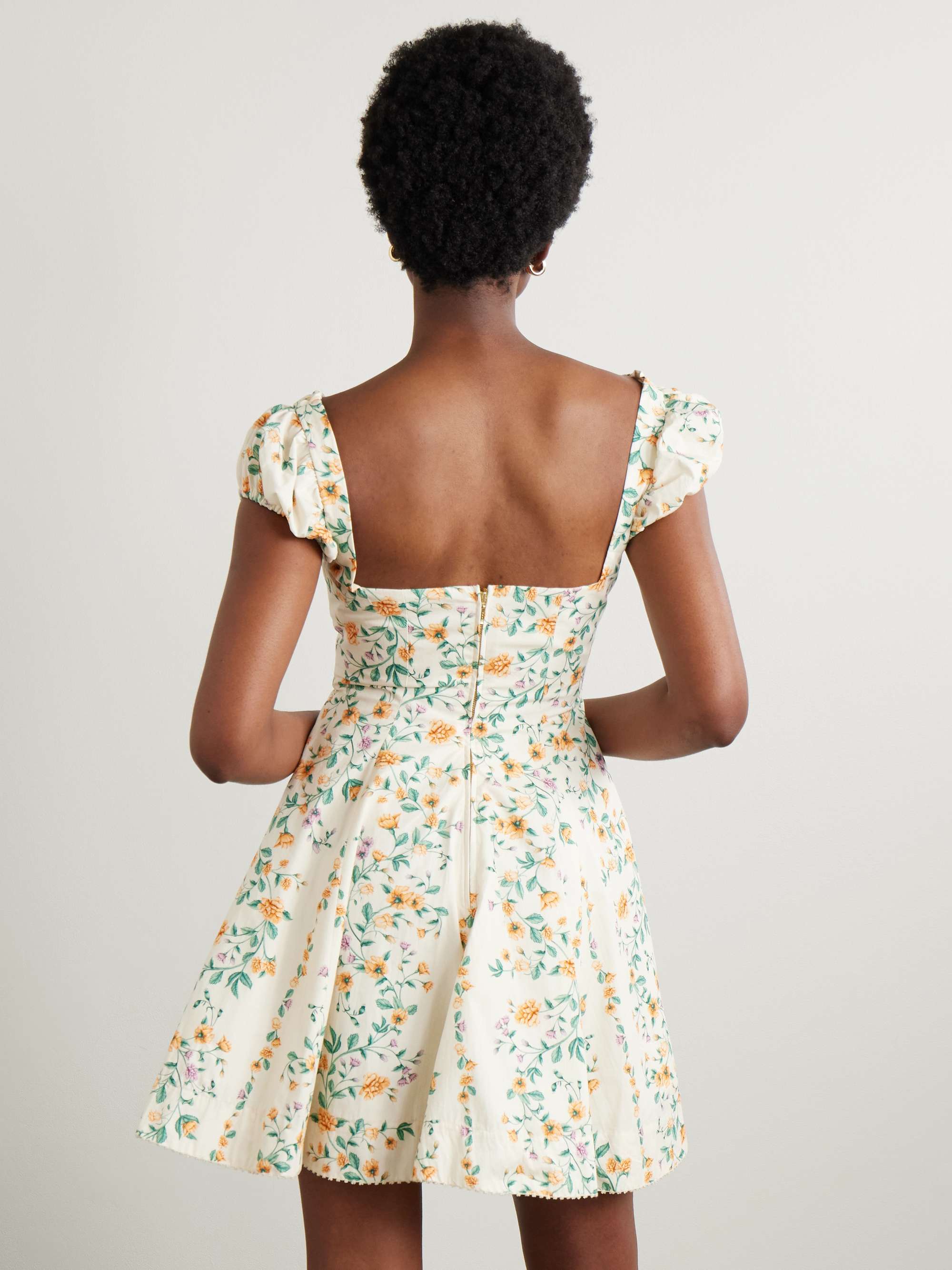 Mati Chinesis floral-print pleated cotton mini dress view