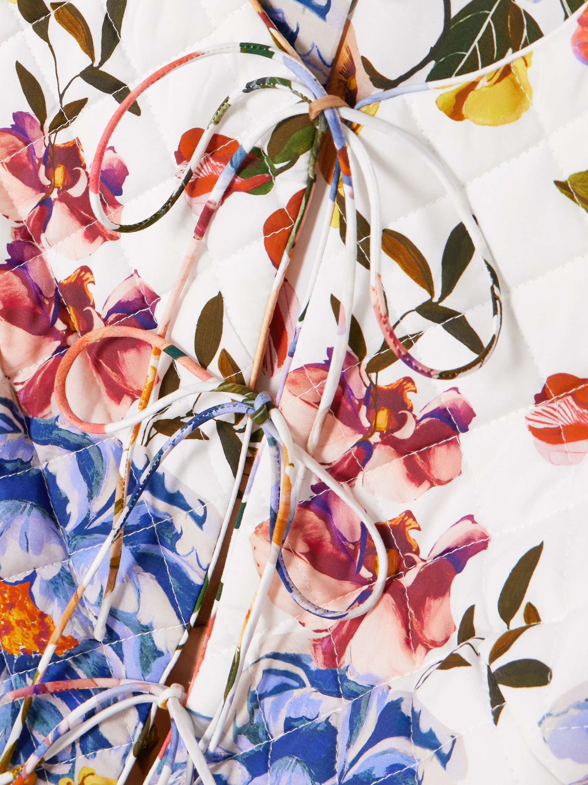 Greek Garden quilted floral-print Lyocell and cotton-blend jacket view