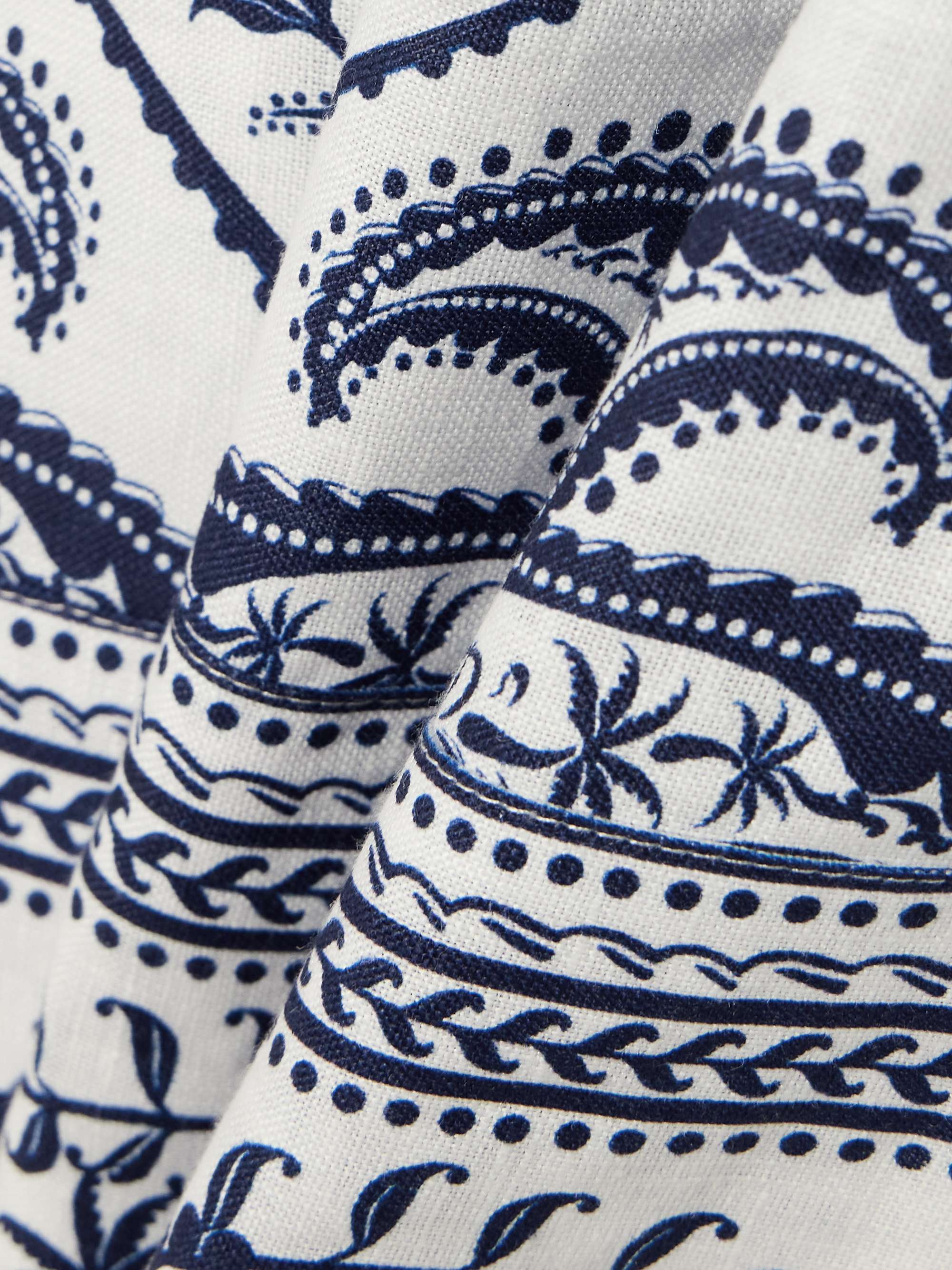 Tripical Cameo shirred printed linen midi skirt view