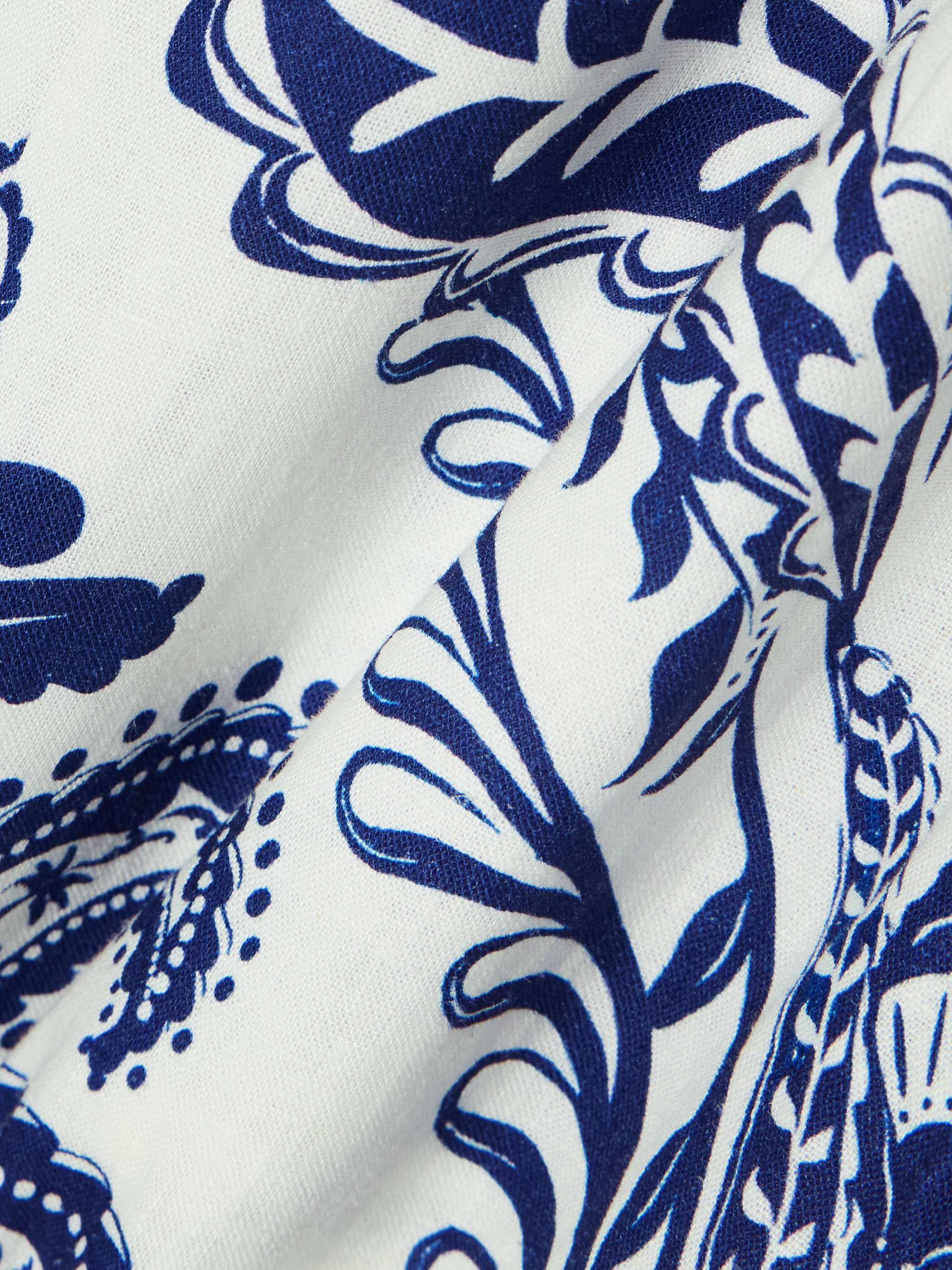 Belted printed linen and LENZING™ ECOVERO™-blend jumpsuit view