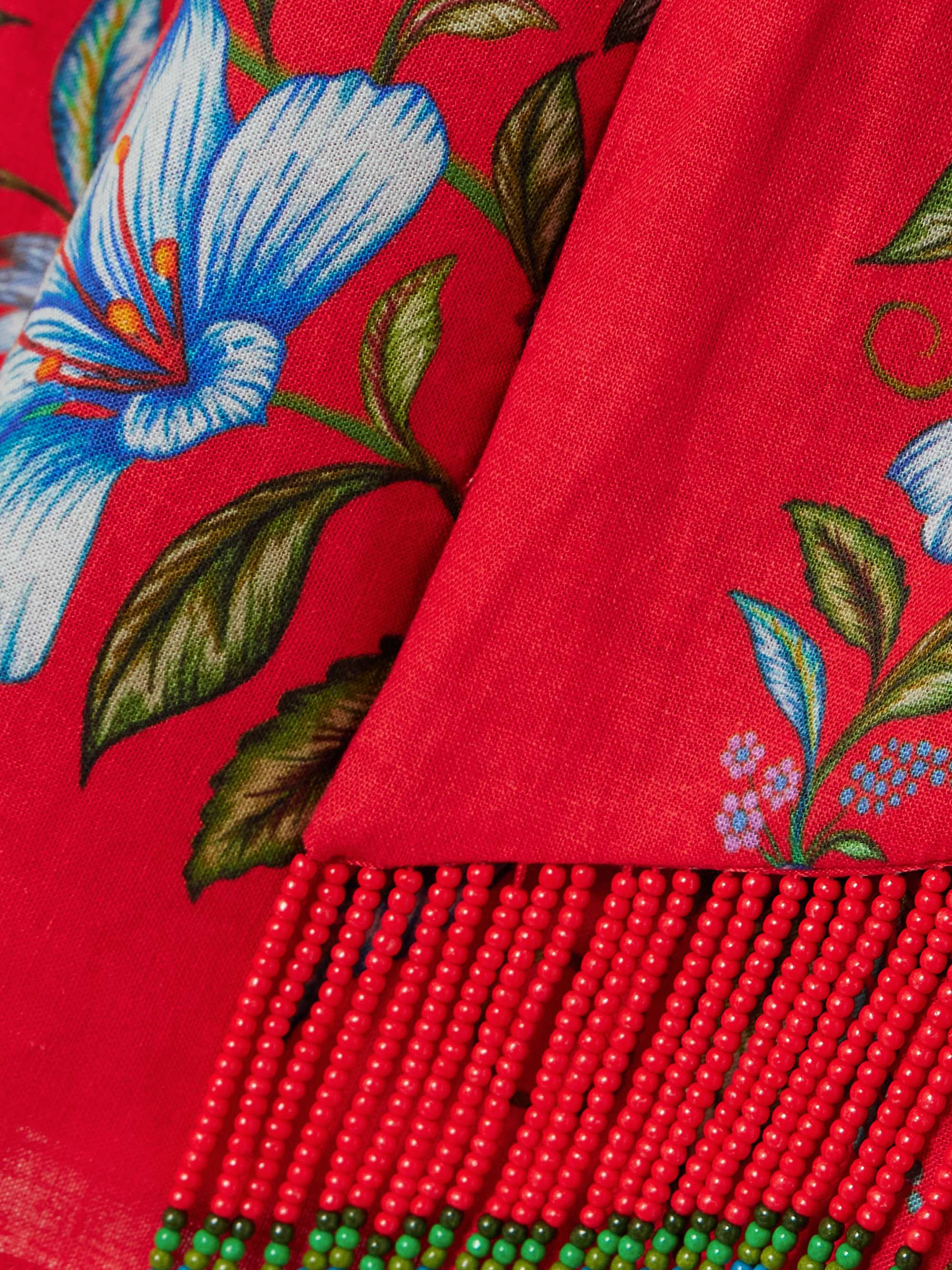 Sweet Bloom Bouquet belted floral-print linen and LENZING™ ECOVERO™-blend mini dress view