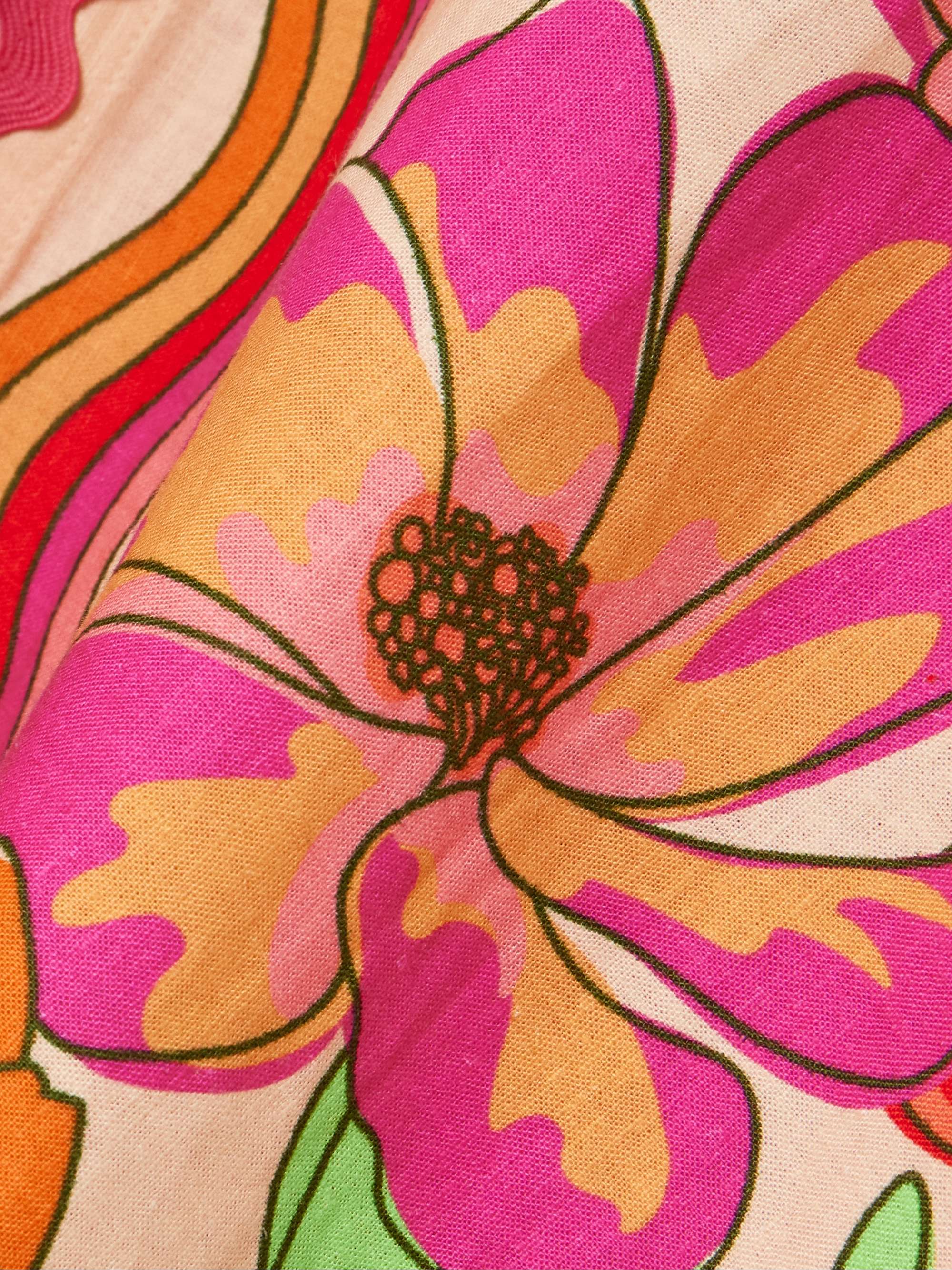Spring Affair floral-print linen-blend shirt view