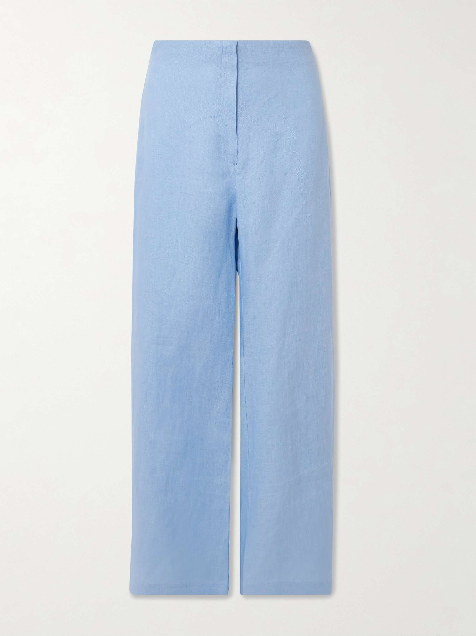 Poesia wide-leg linen pants view