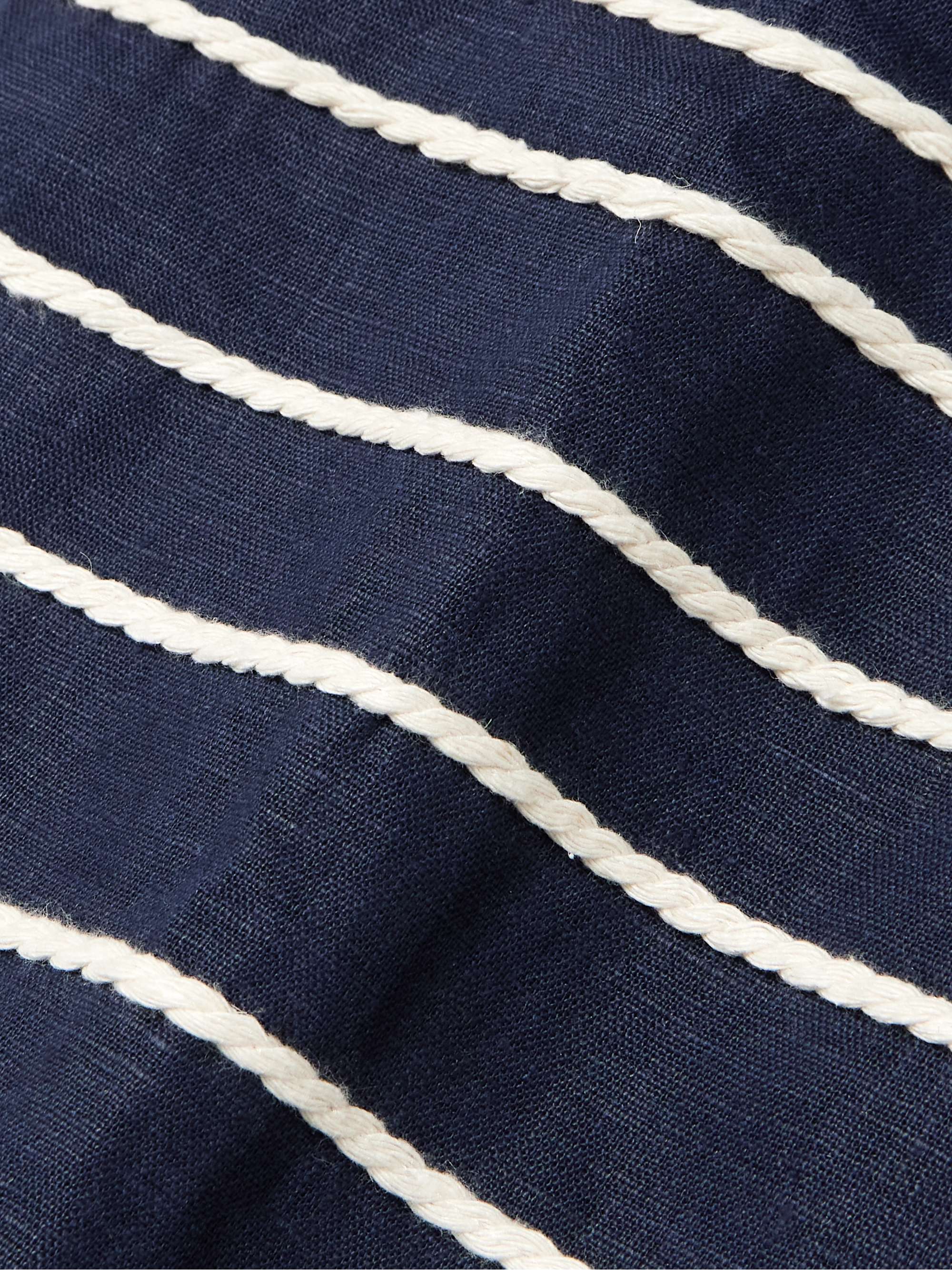 Muy Poetica strapless rope-trimmed cutout linen mini dress view