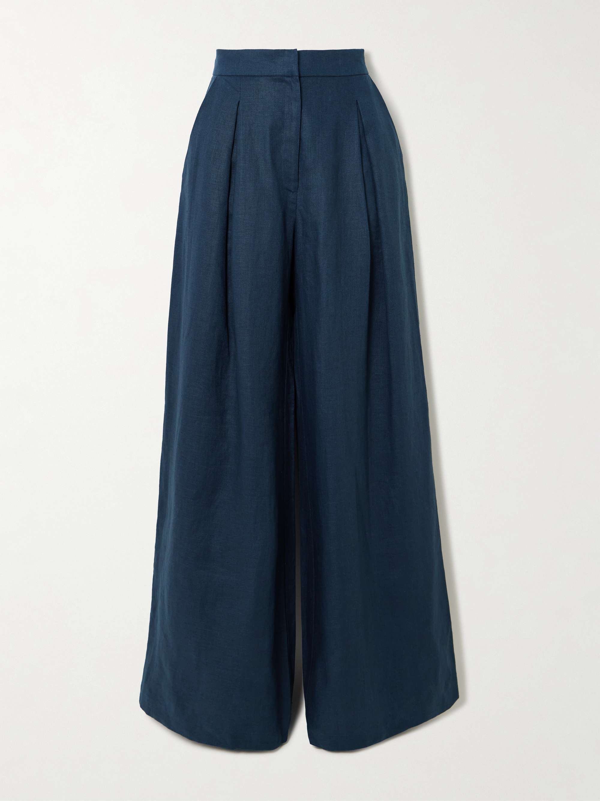 Una Metafora pleated linen wide-leg pants view