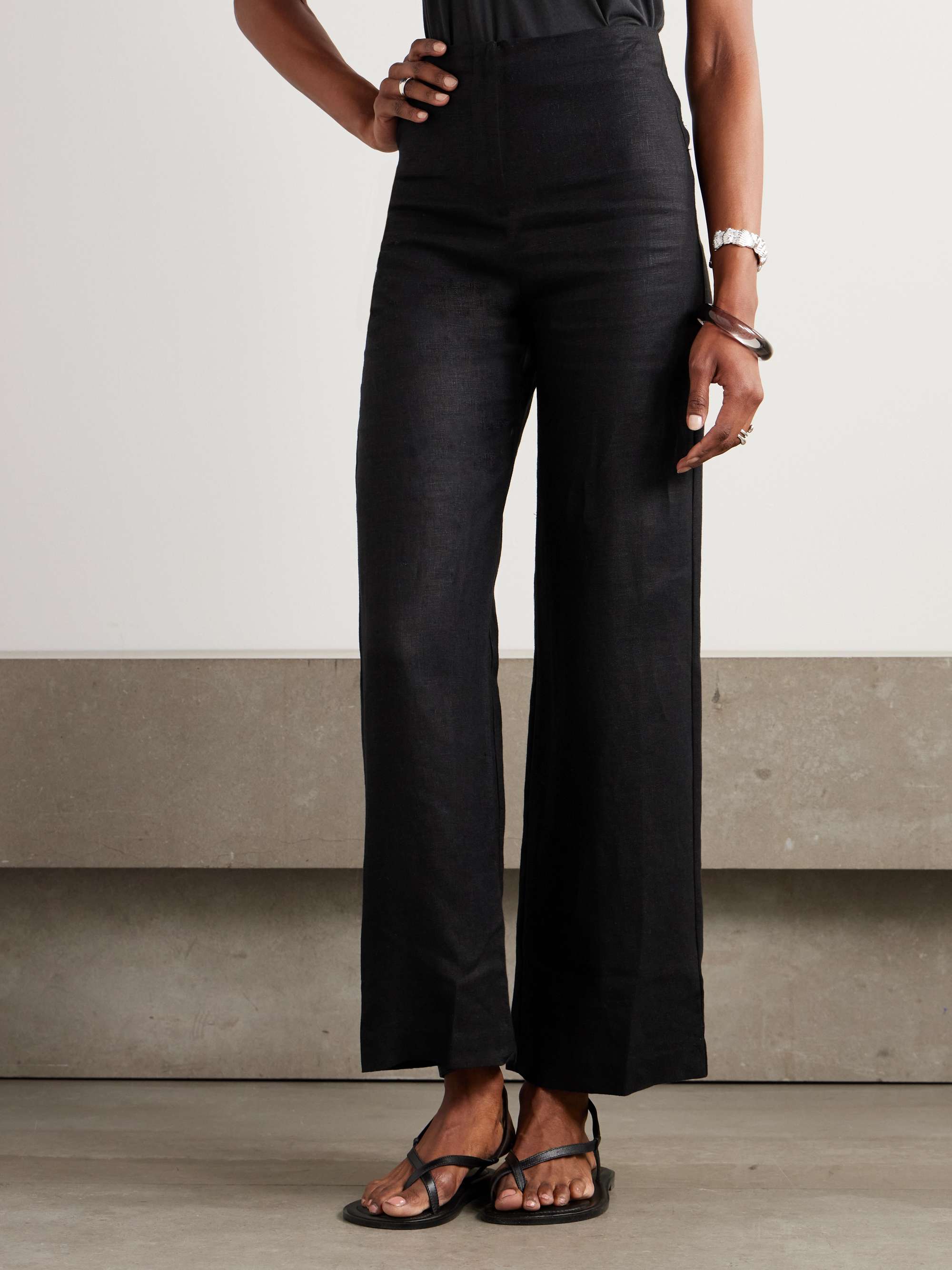 Lya linen wide-leg pants view