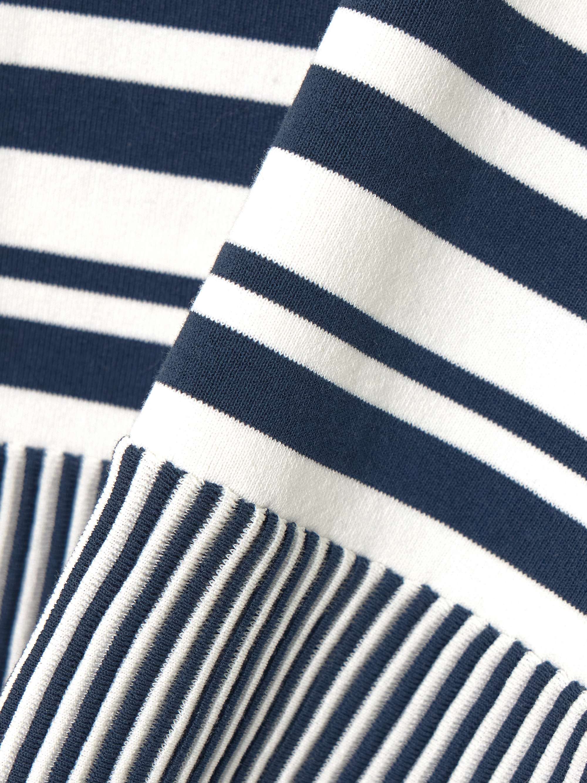Citara strapless striped cotton-blend top view