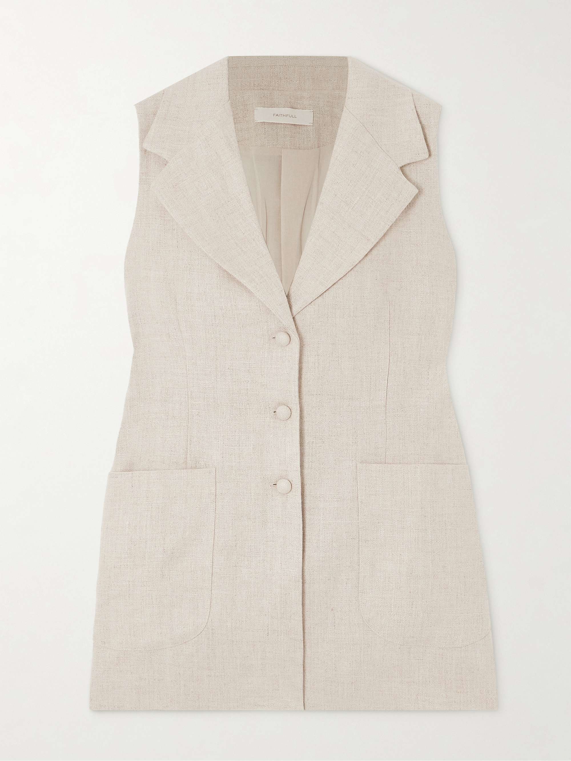 Josette linen vest view