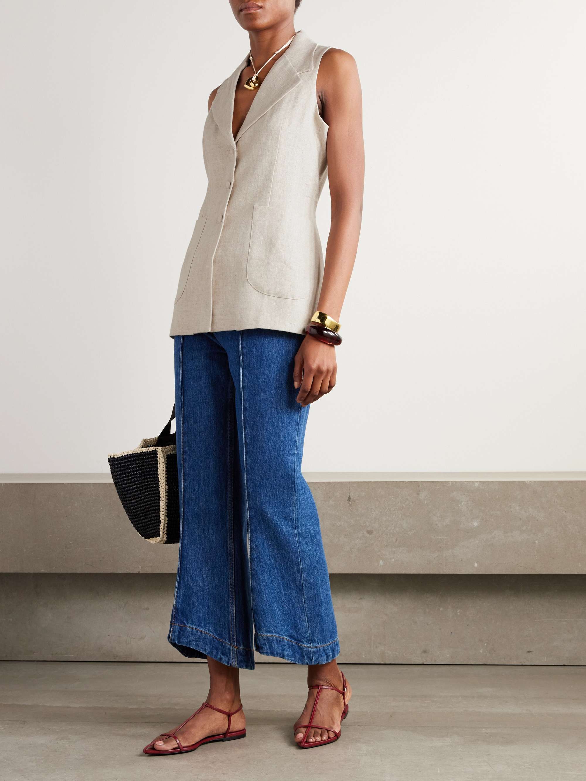 Josette linen vest view