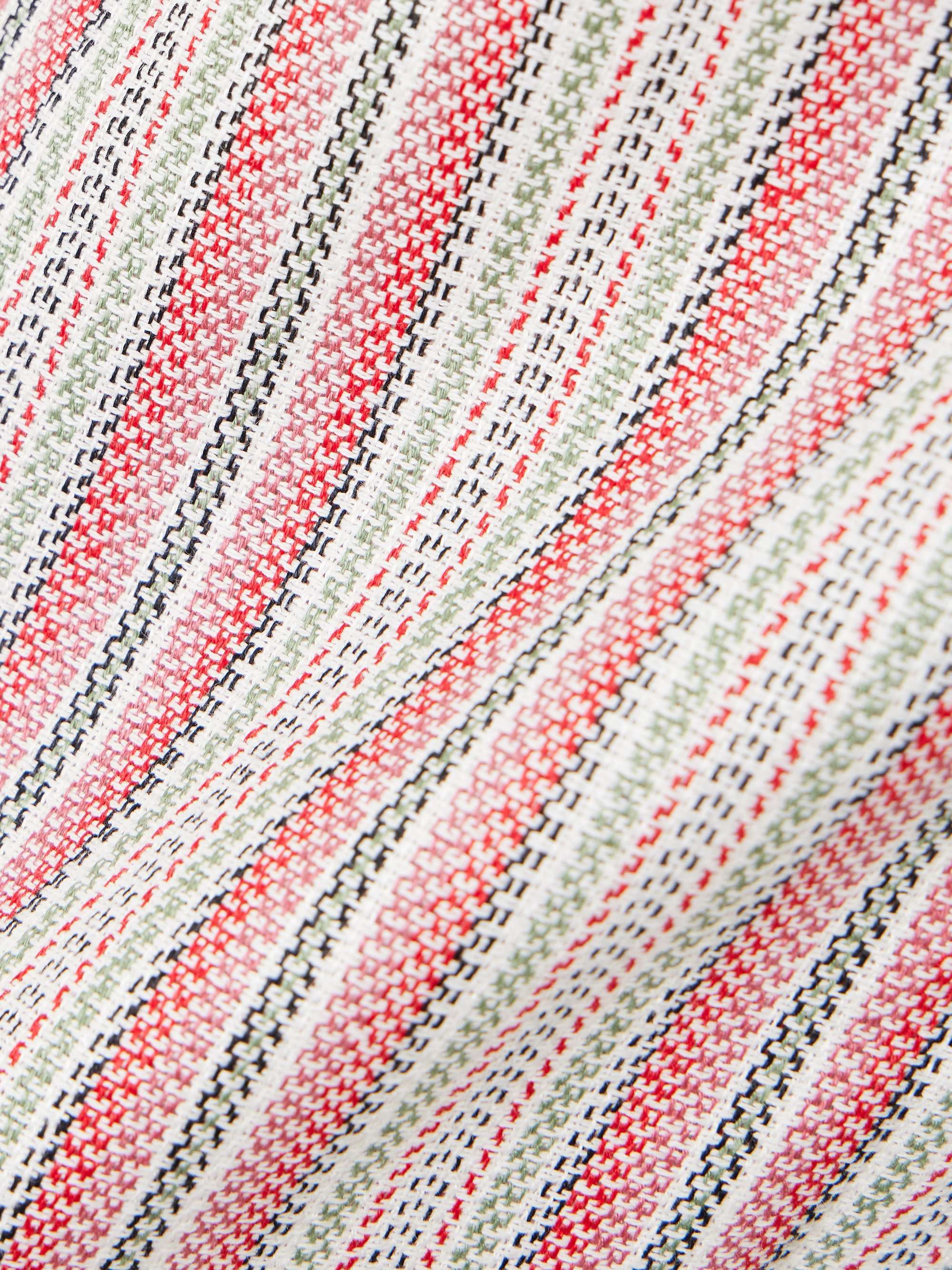 Var open-back striped linen and cotton-blend tank view