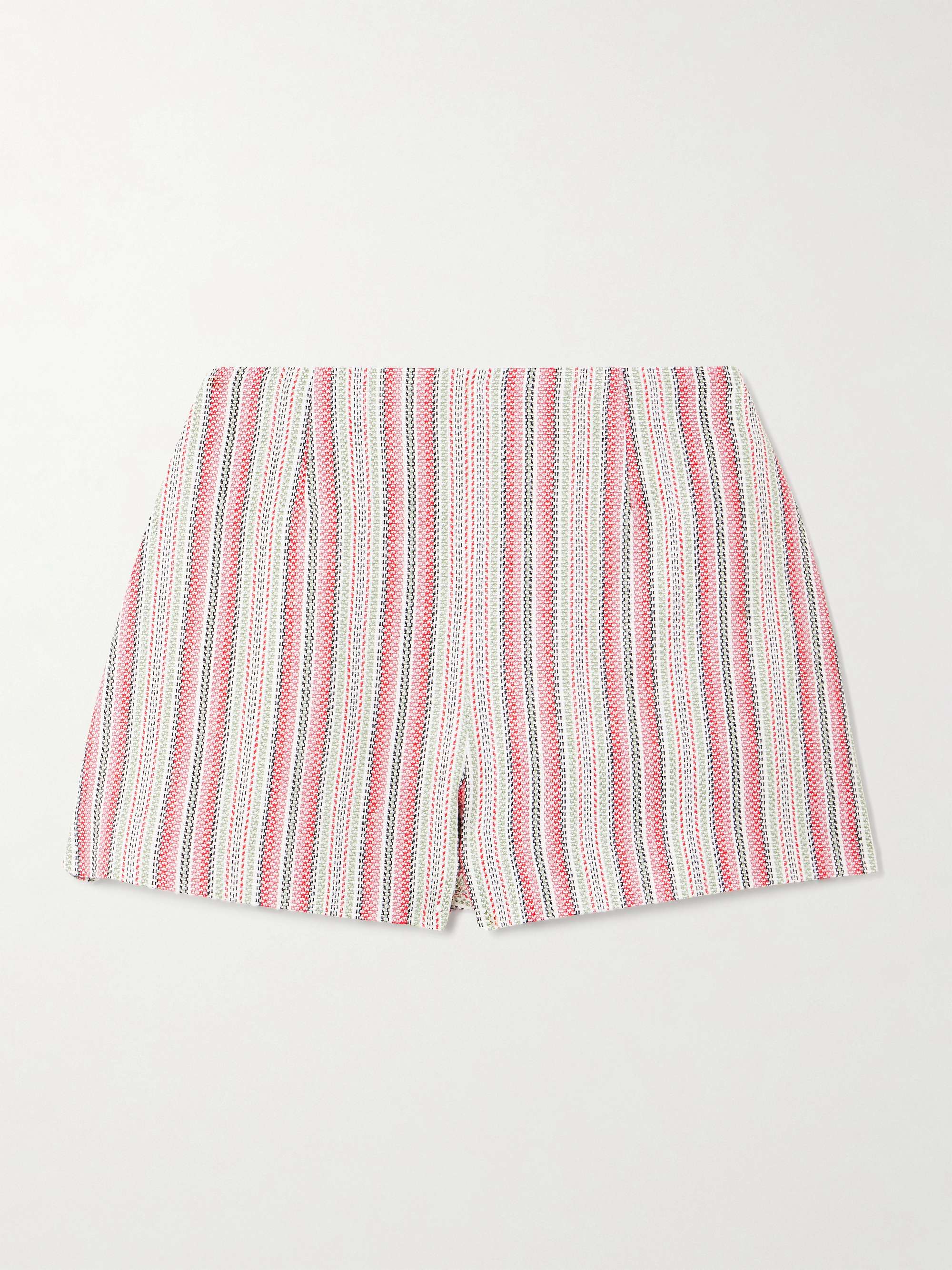 Luda striped linen and cotton-blend shorts view