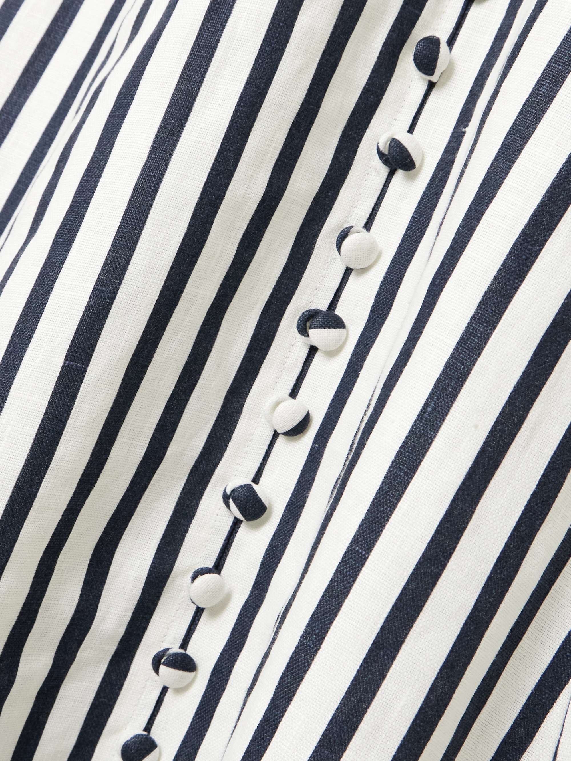 Marie striped linen halterneck midi dress view