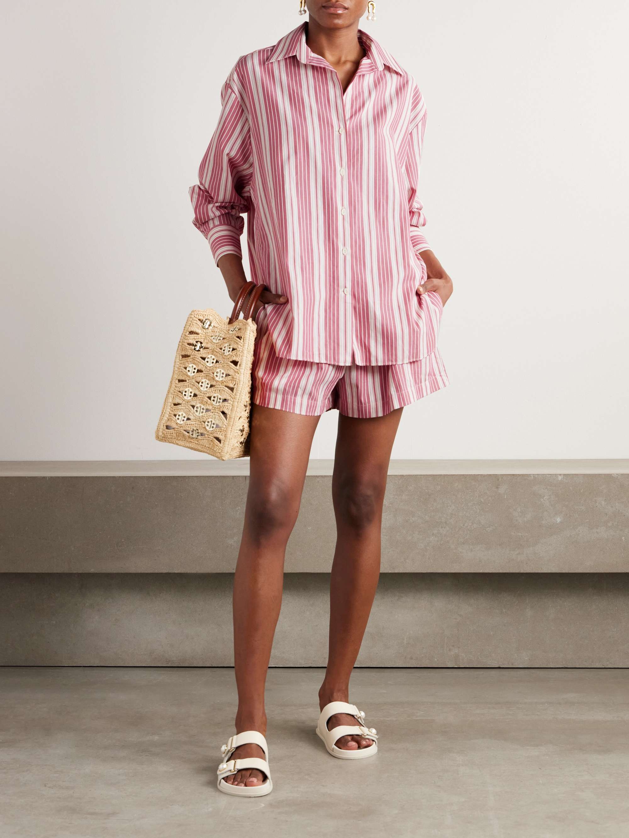 Capri striped cotton shirt view