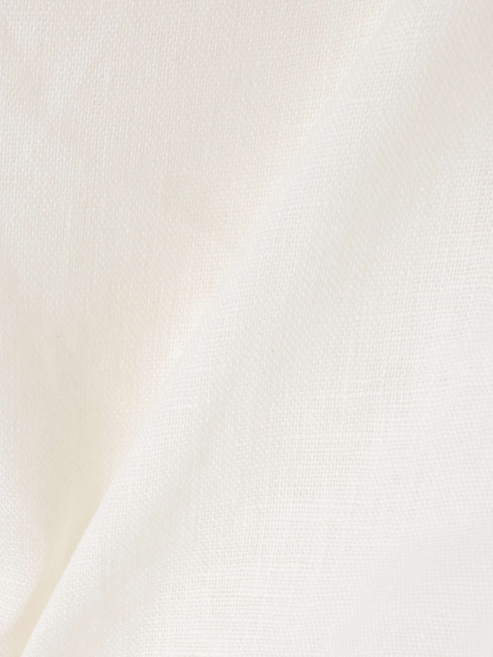 Suis off-the-shoulder draped linen top view