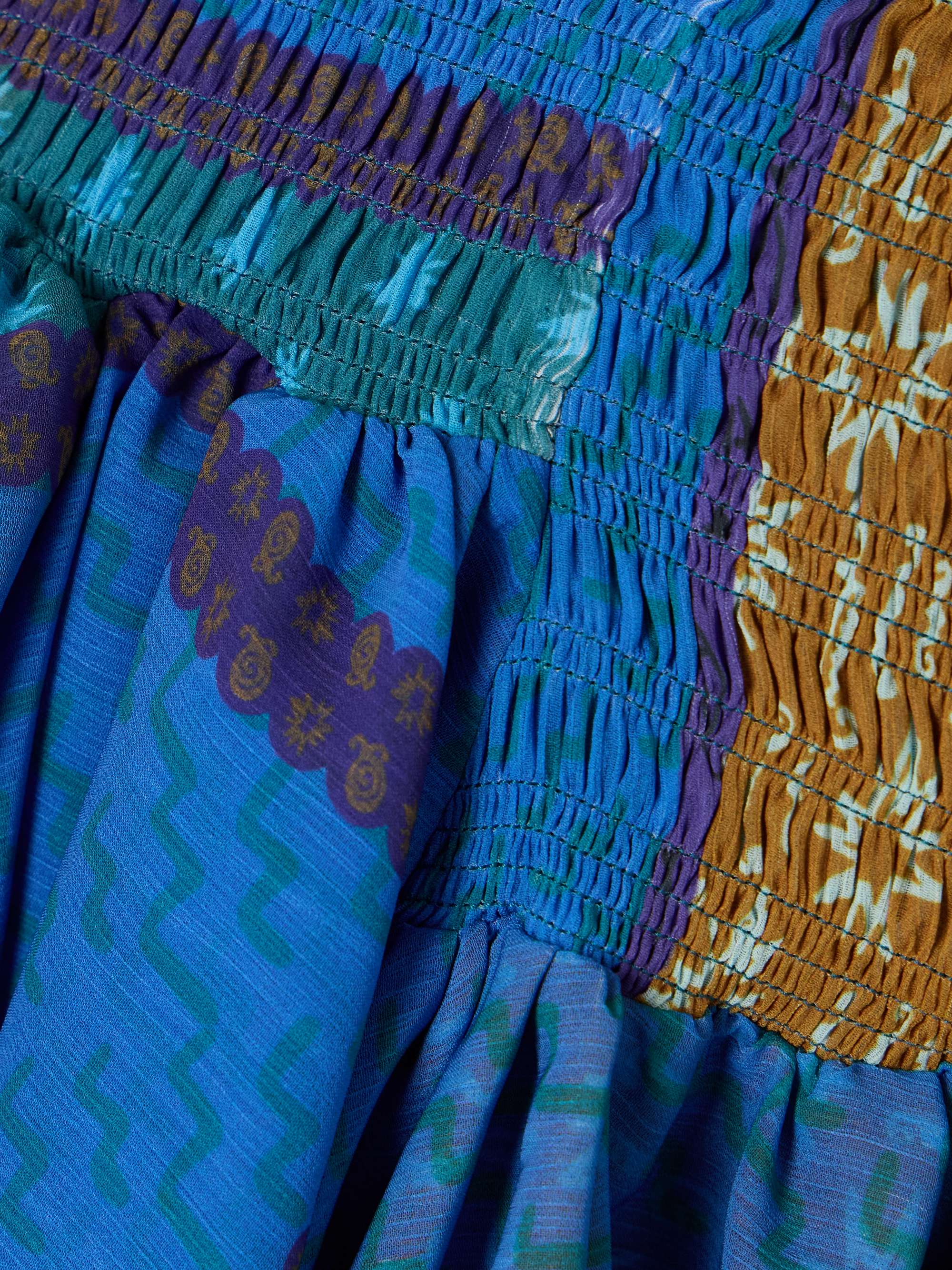 Estrellitas tiered smocked printed chiffon mini skirt view