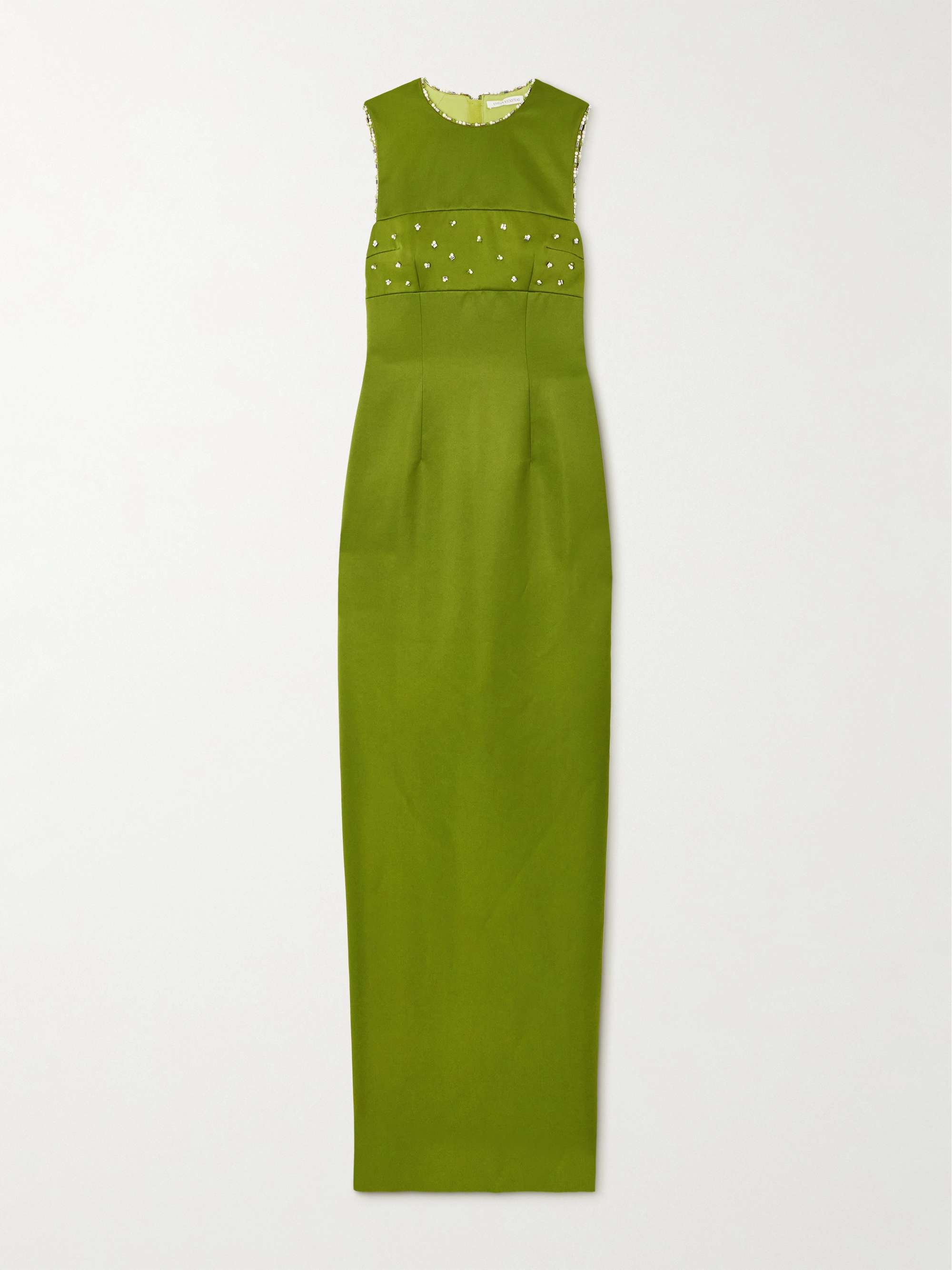 Amadine embellished recycled-satin gown view