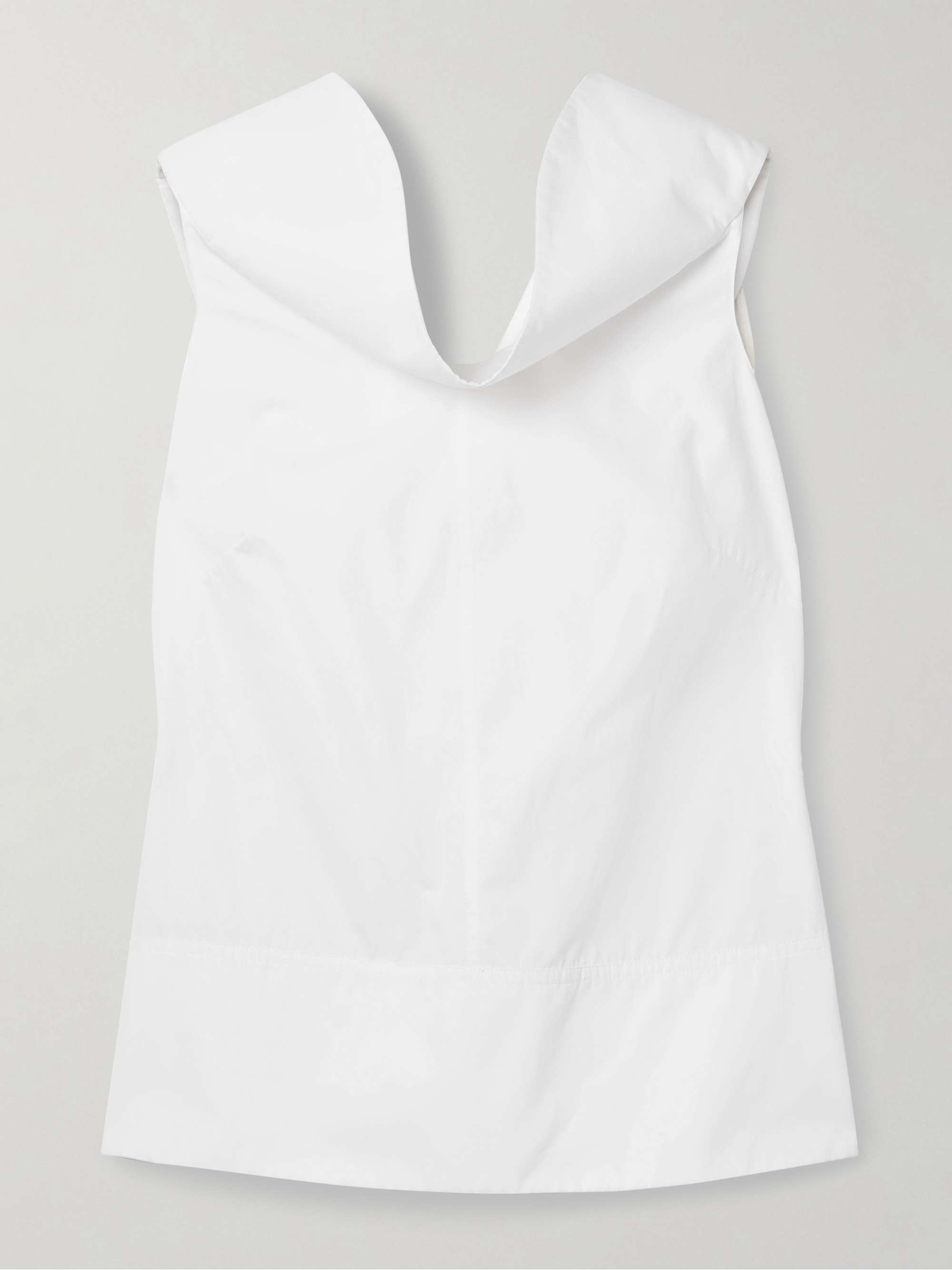 The Bowie draped cotton-poplin top view