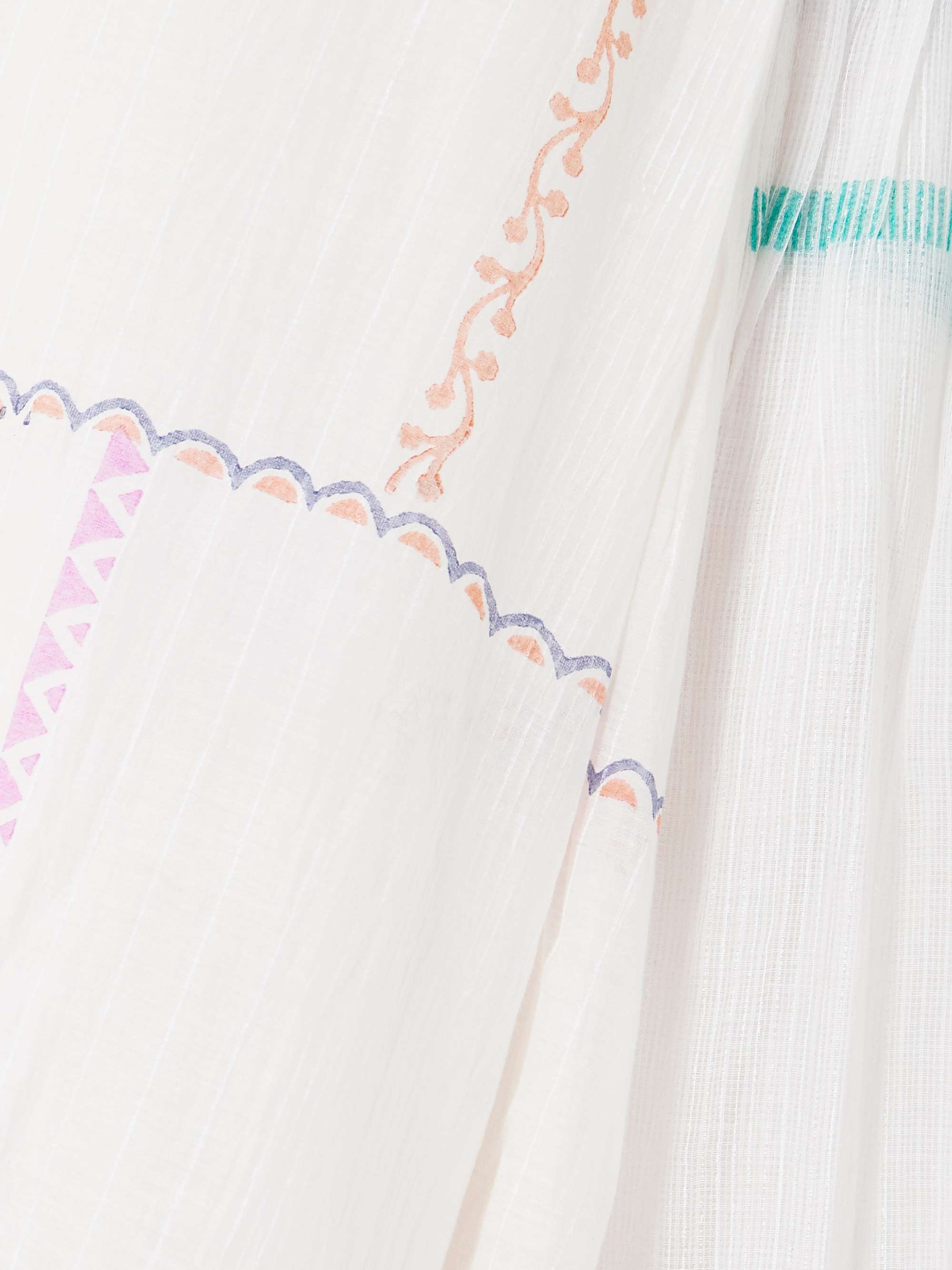 Fyodor Kota Doriya-paneled cotton and silk-blend voile midi dress view