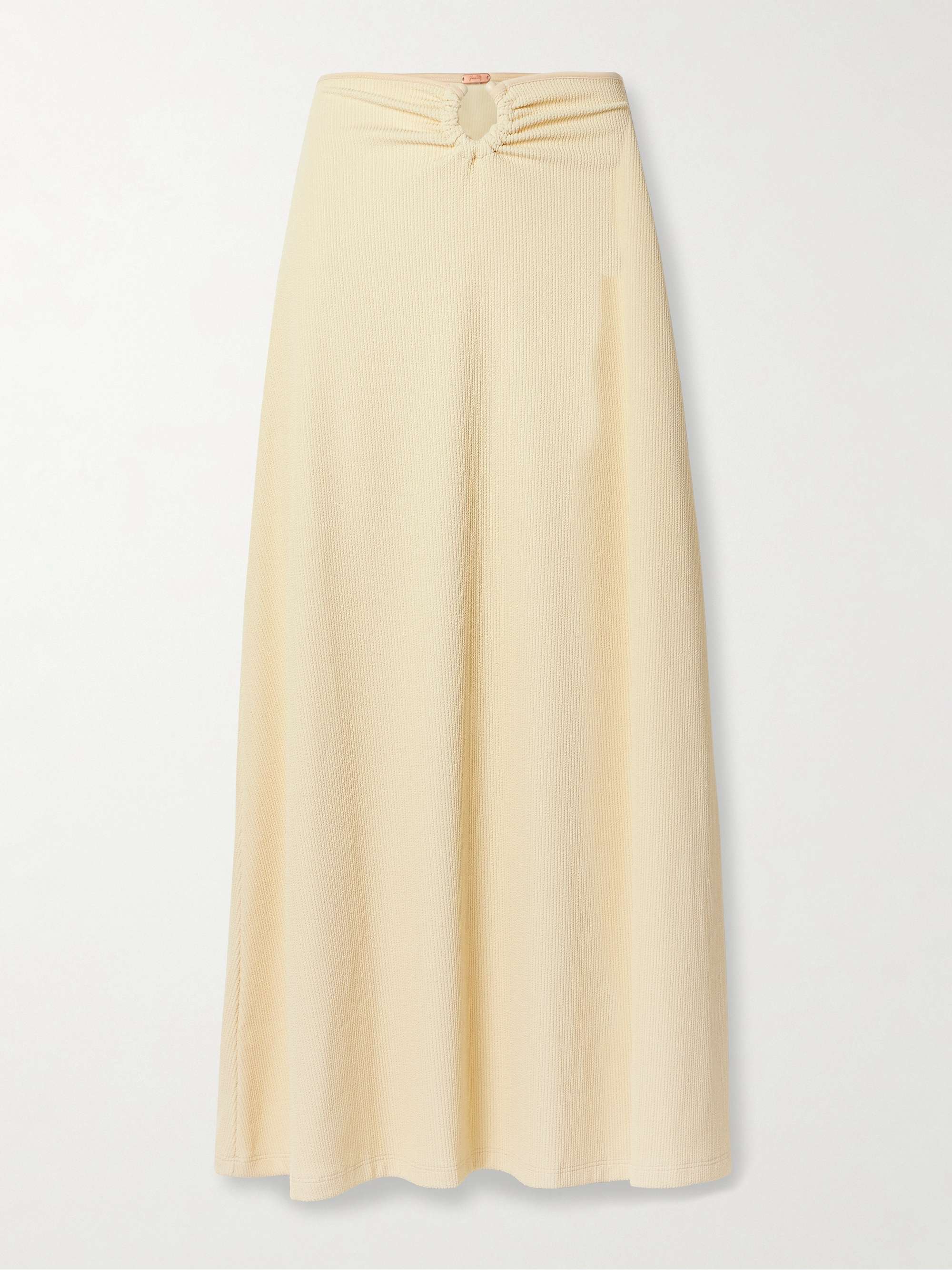 Keel embellished ribbed stretch recycled-jersey maxi skirt view