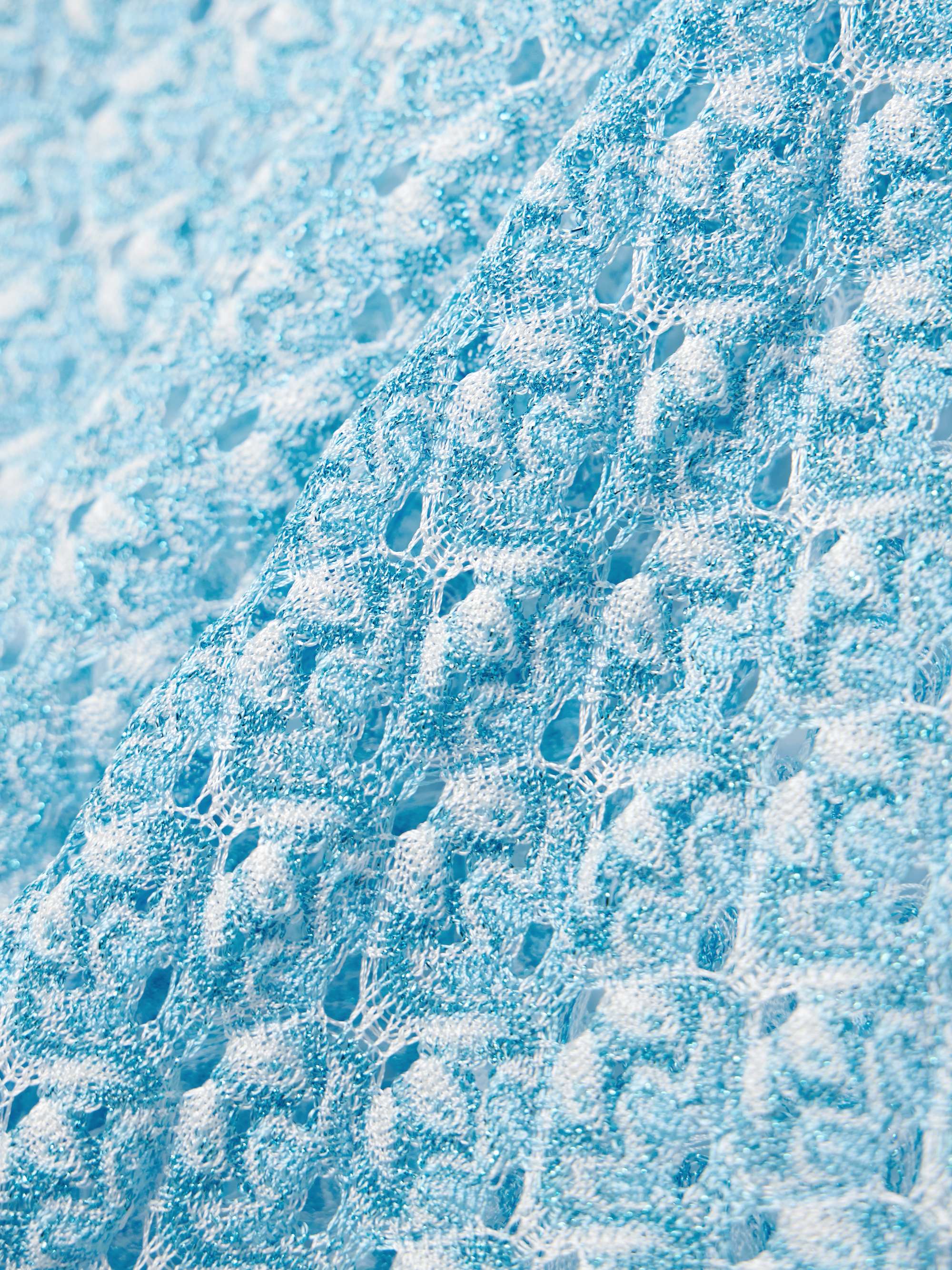 Metallic crochet-knit coverup view