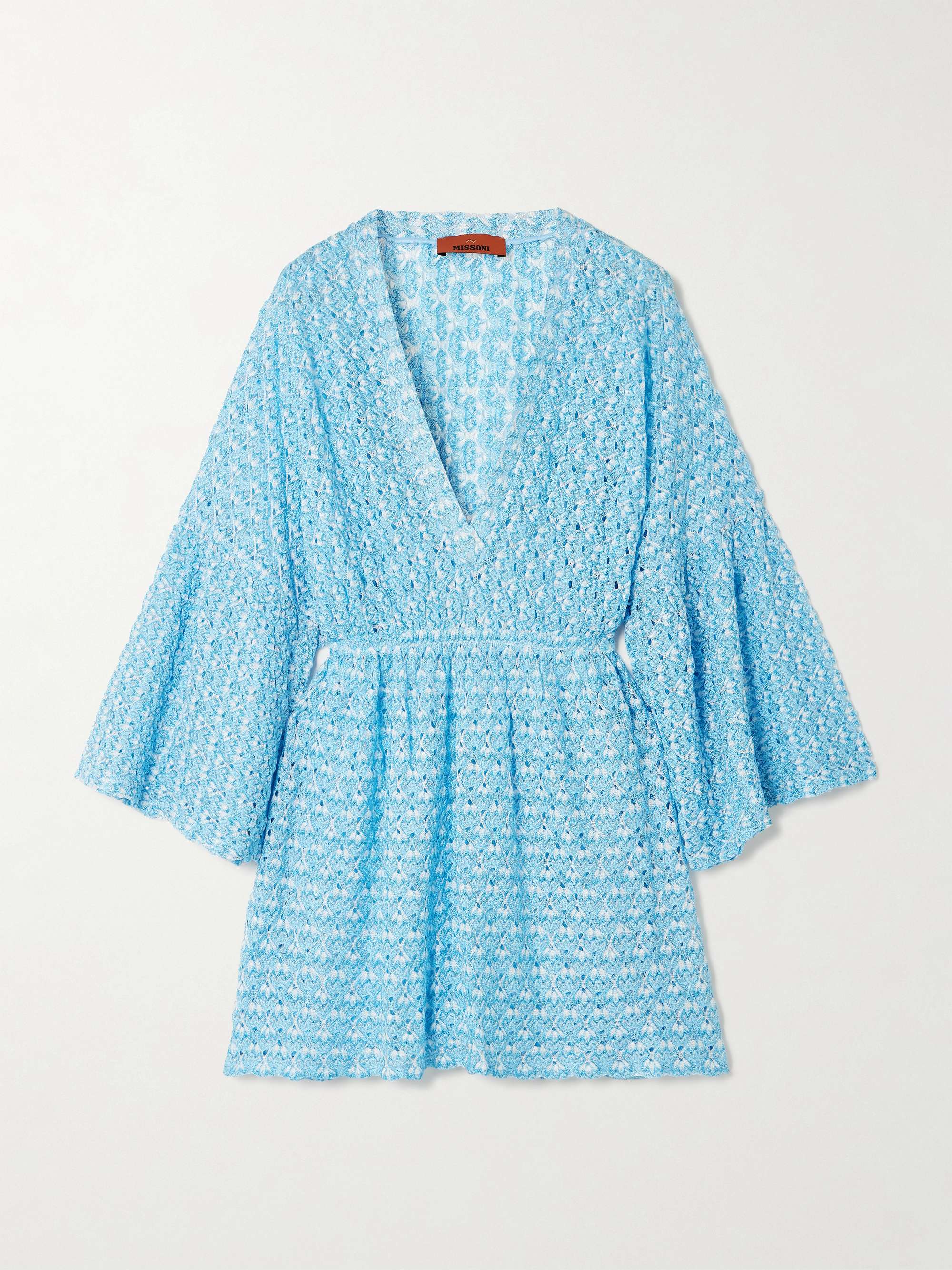 Mare metallic crochet-knit kaftan view