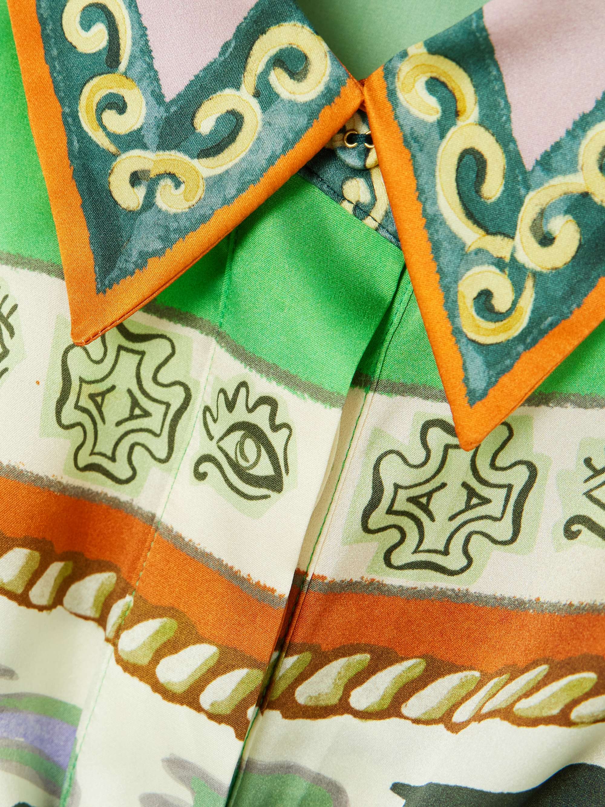 Lucky Pace printed silk-satin shirt view