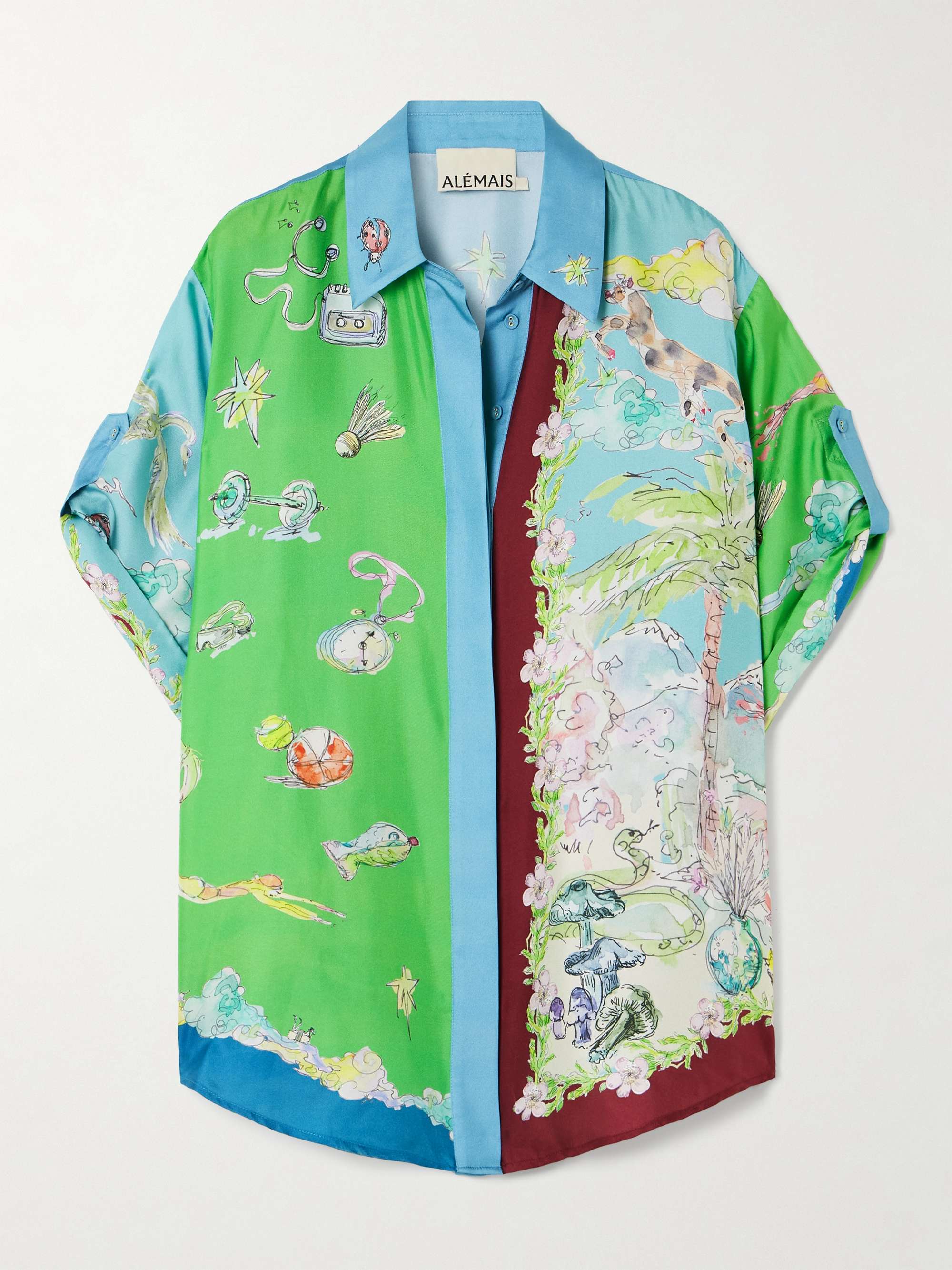 + Anouk Colantoni Daria printed silk-twill shirt view