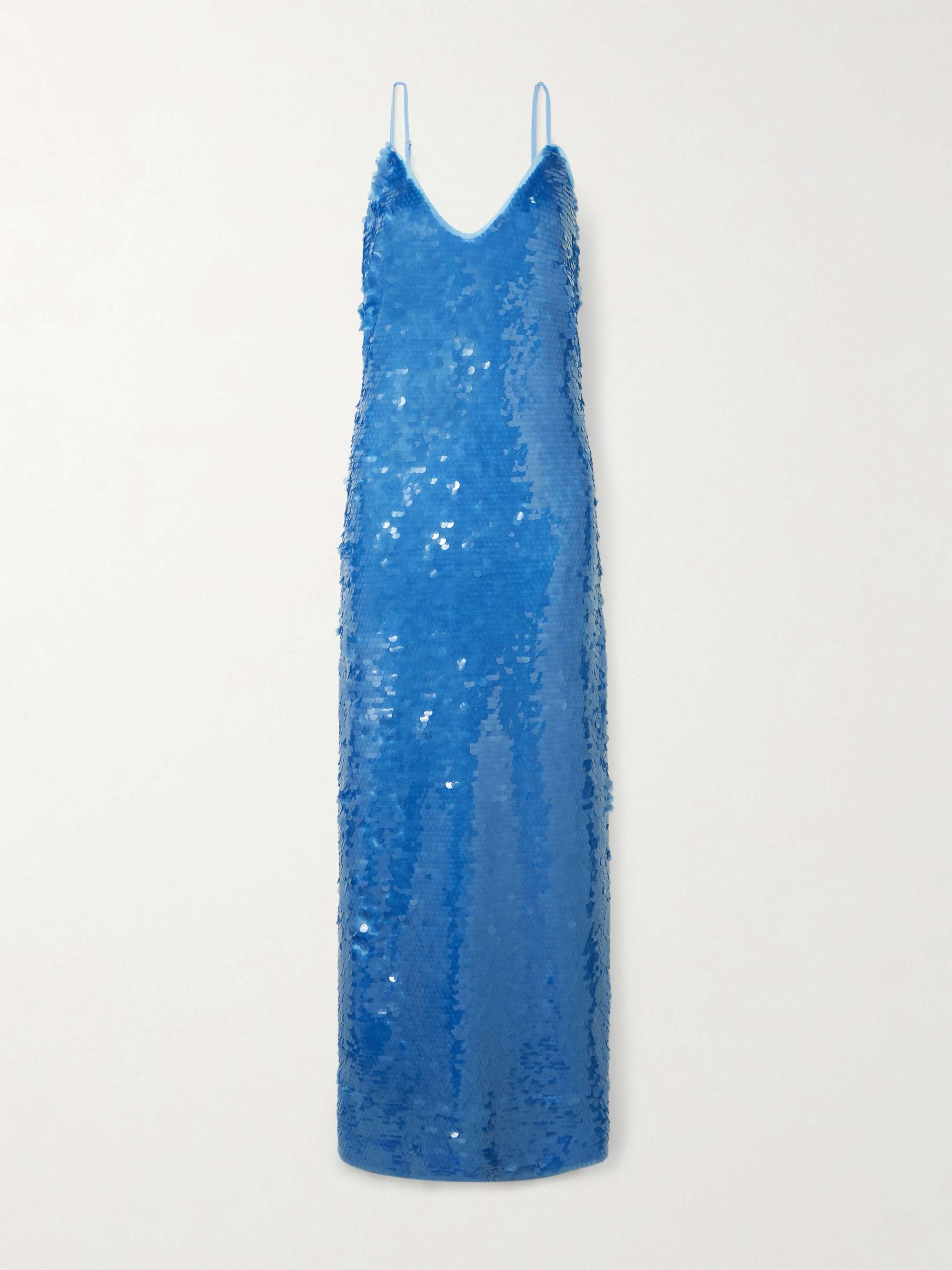 Stellar sequined recycled-tulle midi dress view