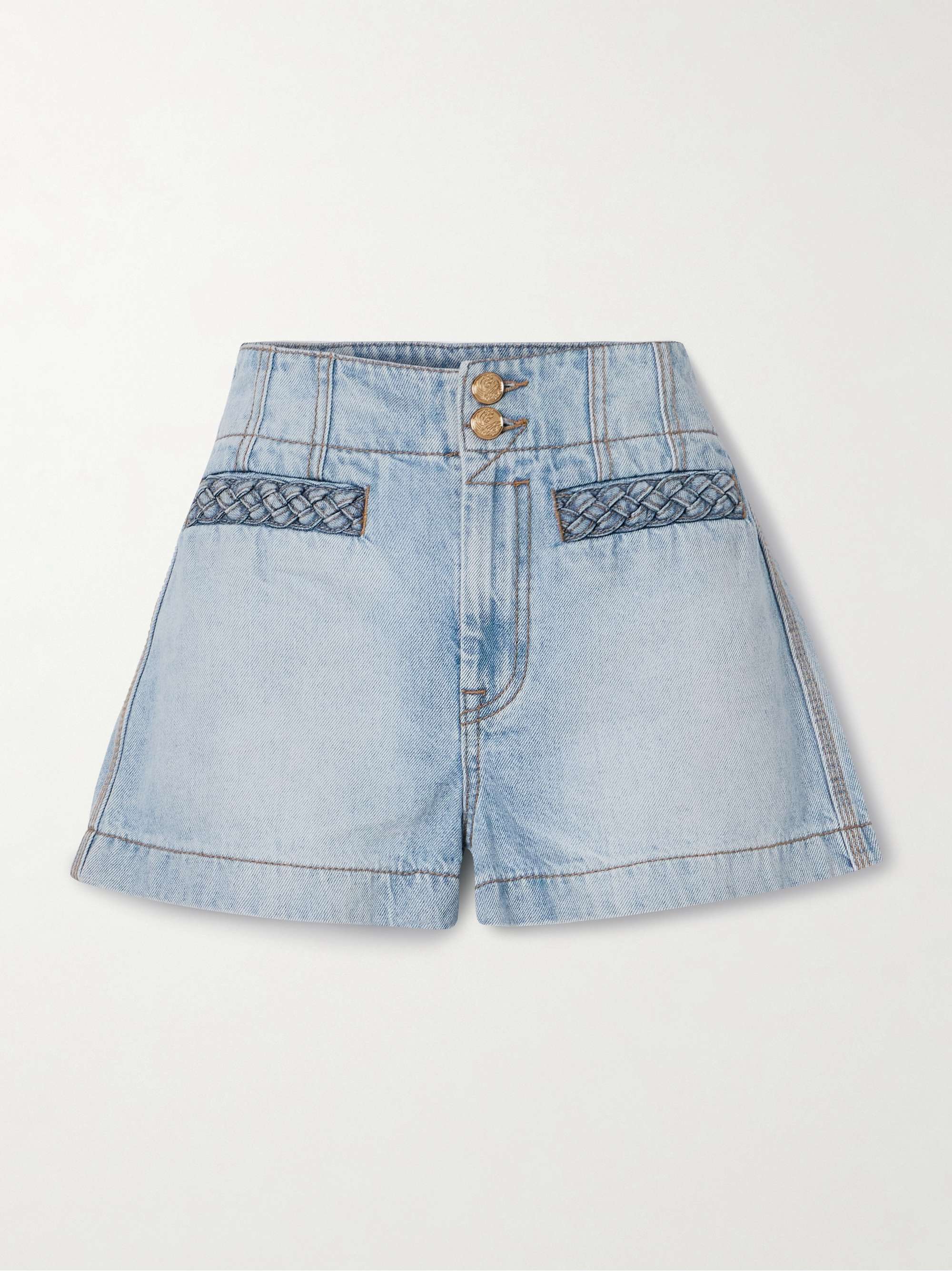 Lucky braided denim shorts view