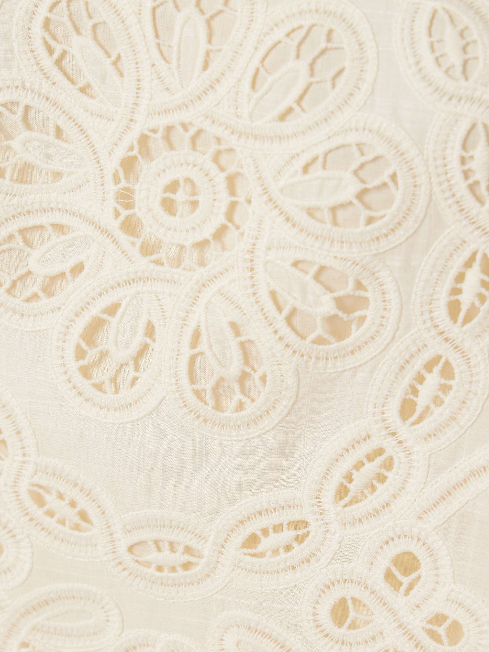 Rhiannon guipure lace-trimmed voile midi dress view